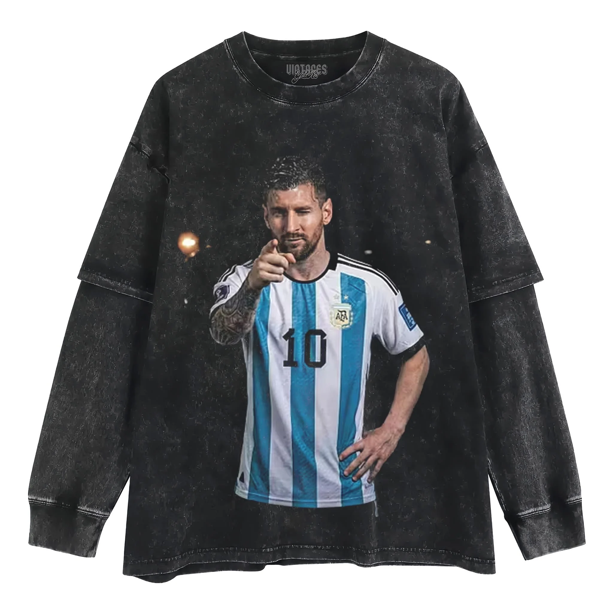 ARGENTINA MESSI FUNNY VINTAGE TANK TOP & TEE & LONG SLEEVE & LAYERED LS & HOODIE - Image 4