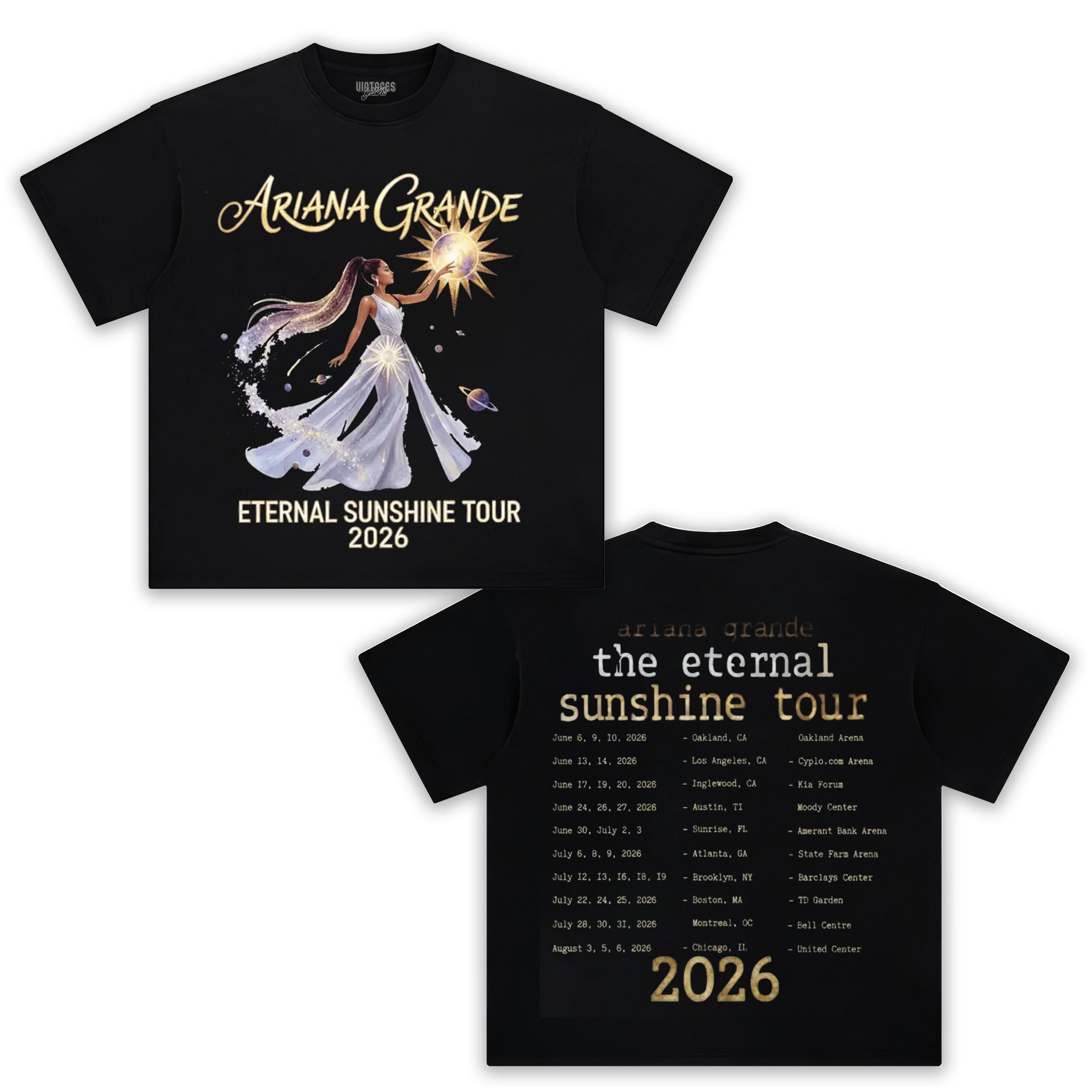 ARIANA GRANDE ETERNAL SUNSHINE TOUR 2026 V2 TANK TOP & TEE