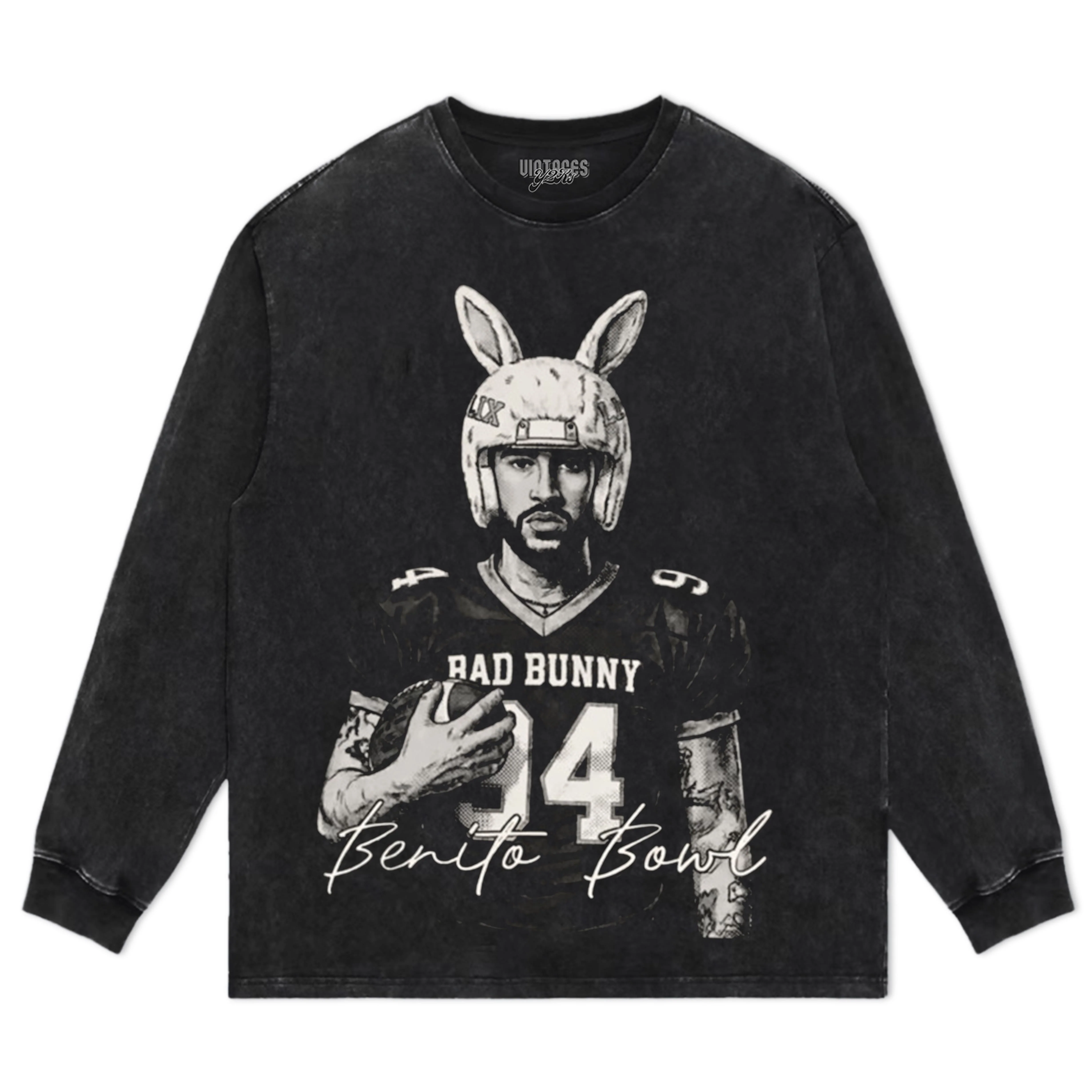 BAD BUNNY FOOTBALL, COMFORT COLORS BENITO BOWL TEE & LS & HOODIE - Image 6
