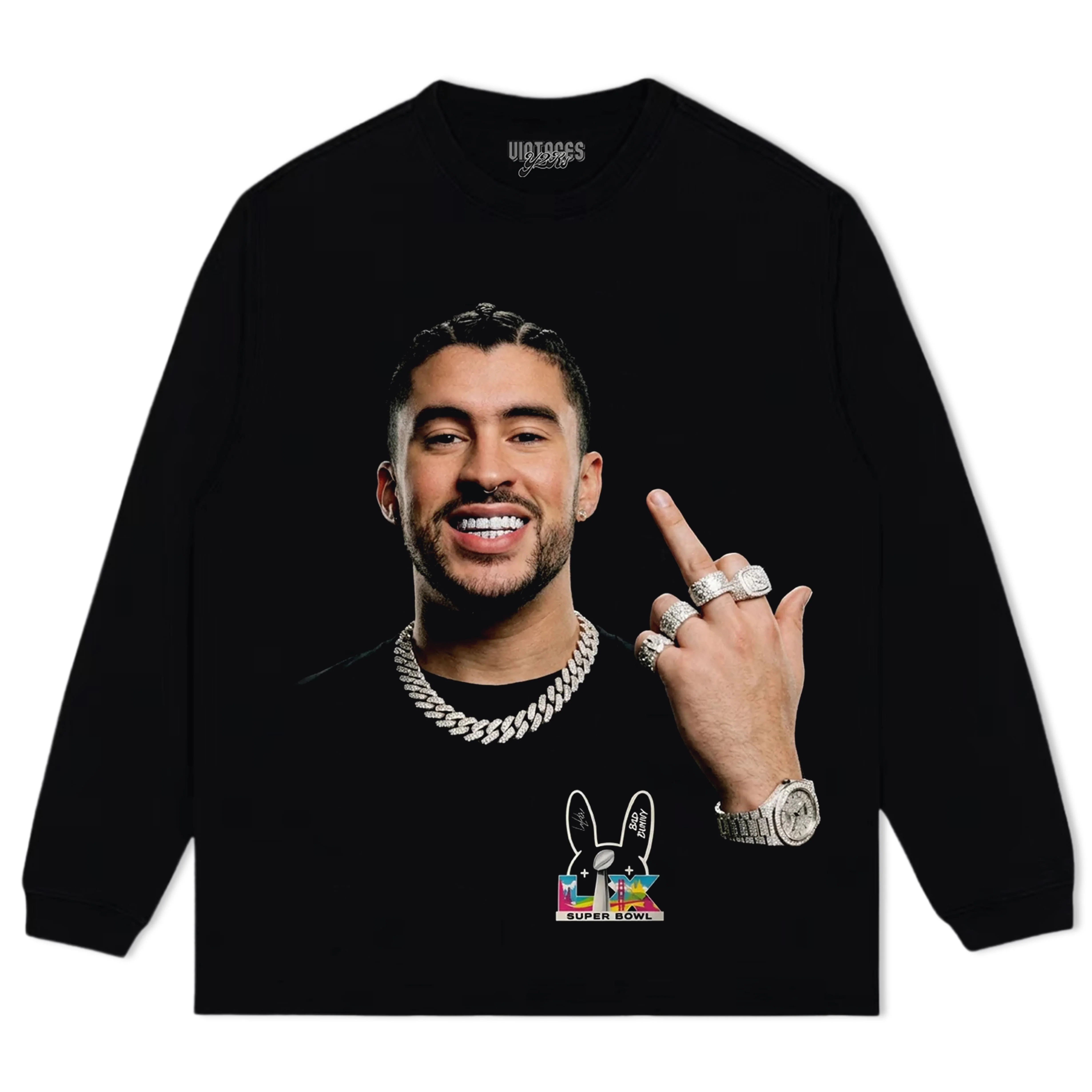BAD BUNNY & SUPER BOWL 2026 V2 TEE & LS & HOODIE - Image 3