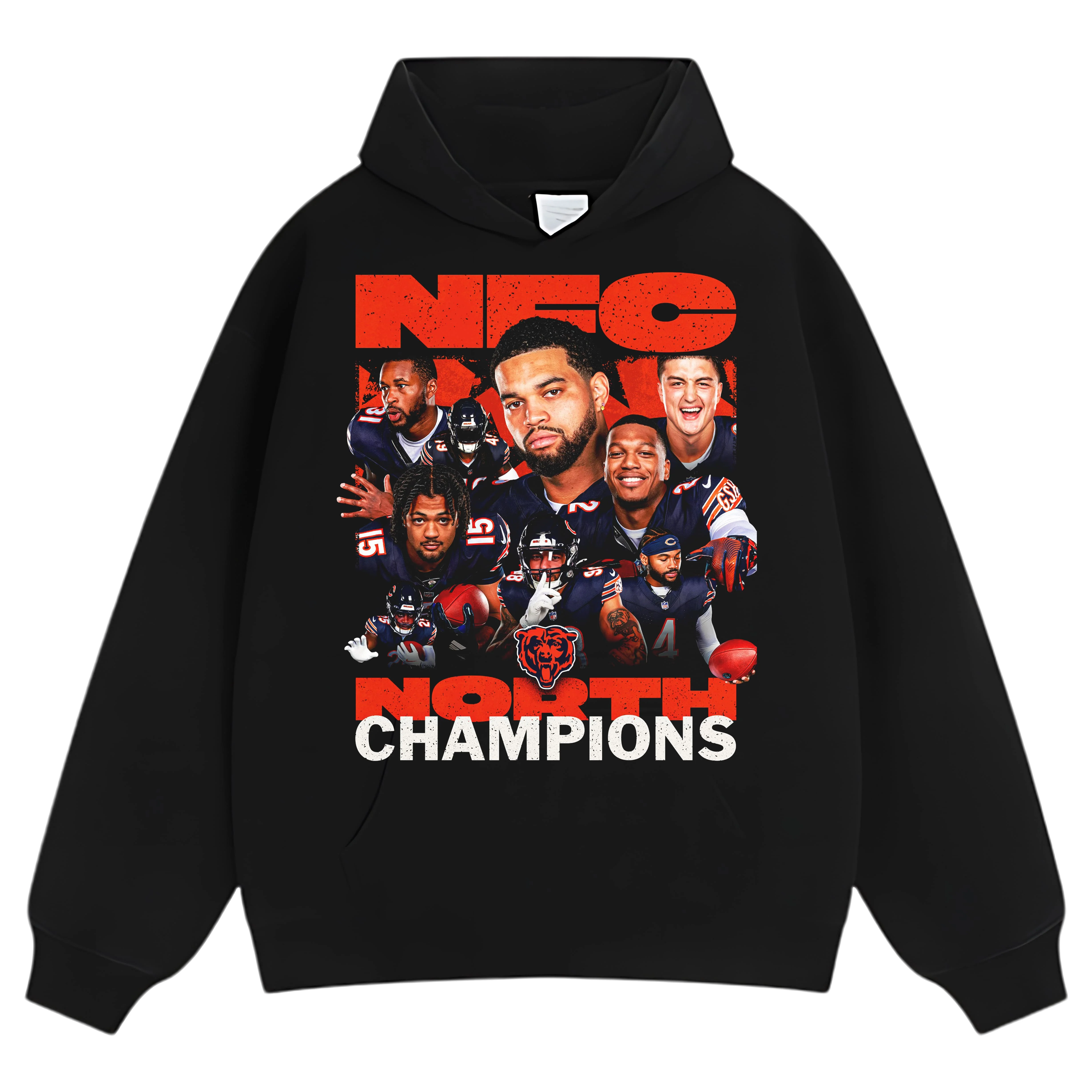 CHICAGO BEARS 2025 NFC NORTH CHAMPIONS TEE & LS & HOODIE - Image 5