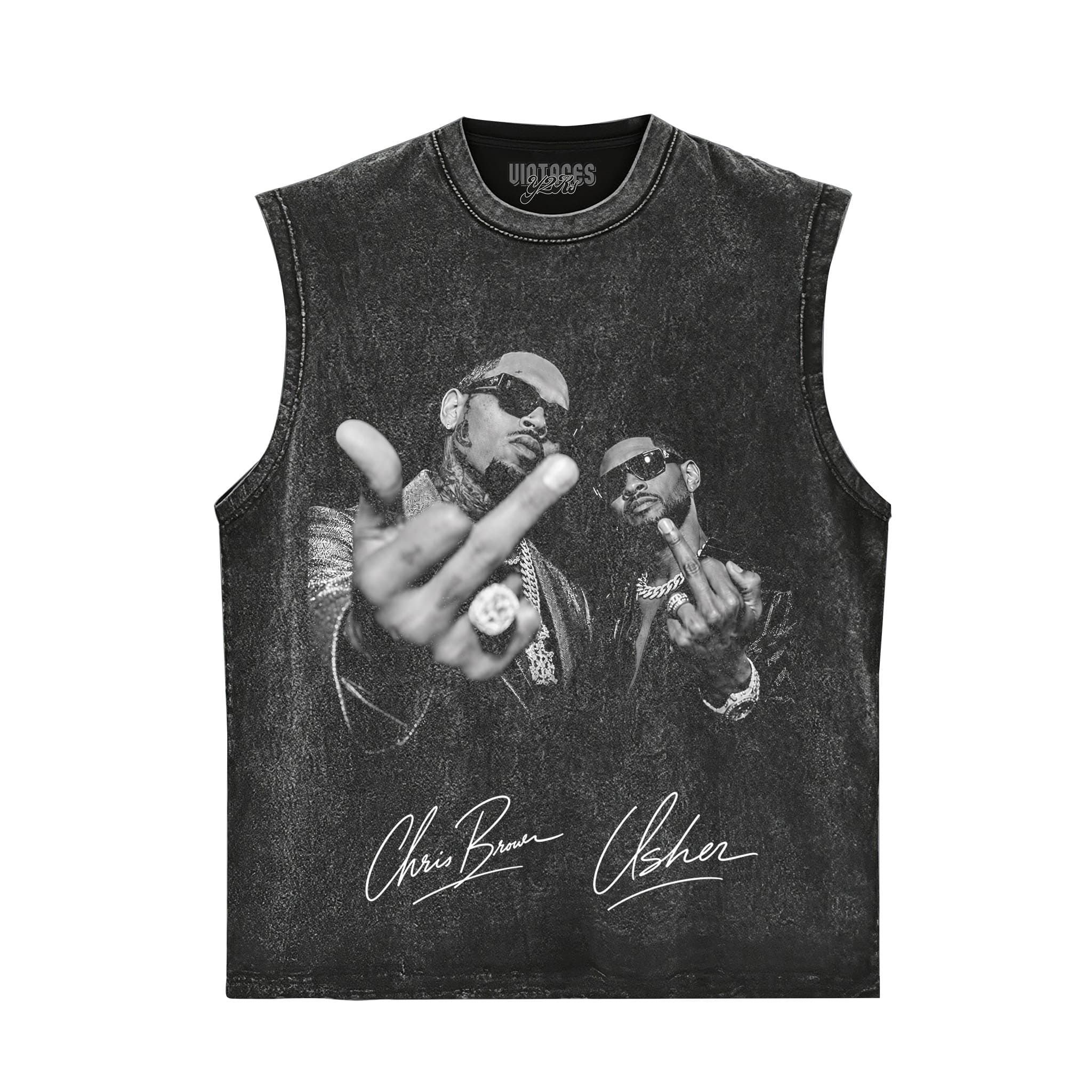 CHRIS BROWN & USHER V2 TANK TOP & TEE & LONG SLEEVE & LAYERED LS & HOODIE - Image 3