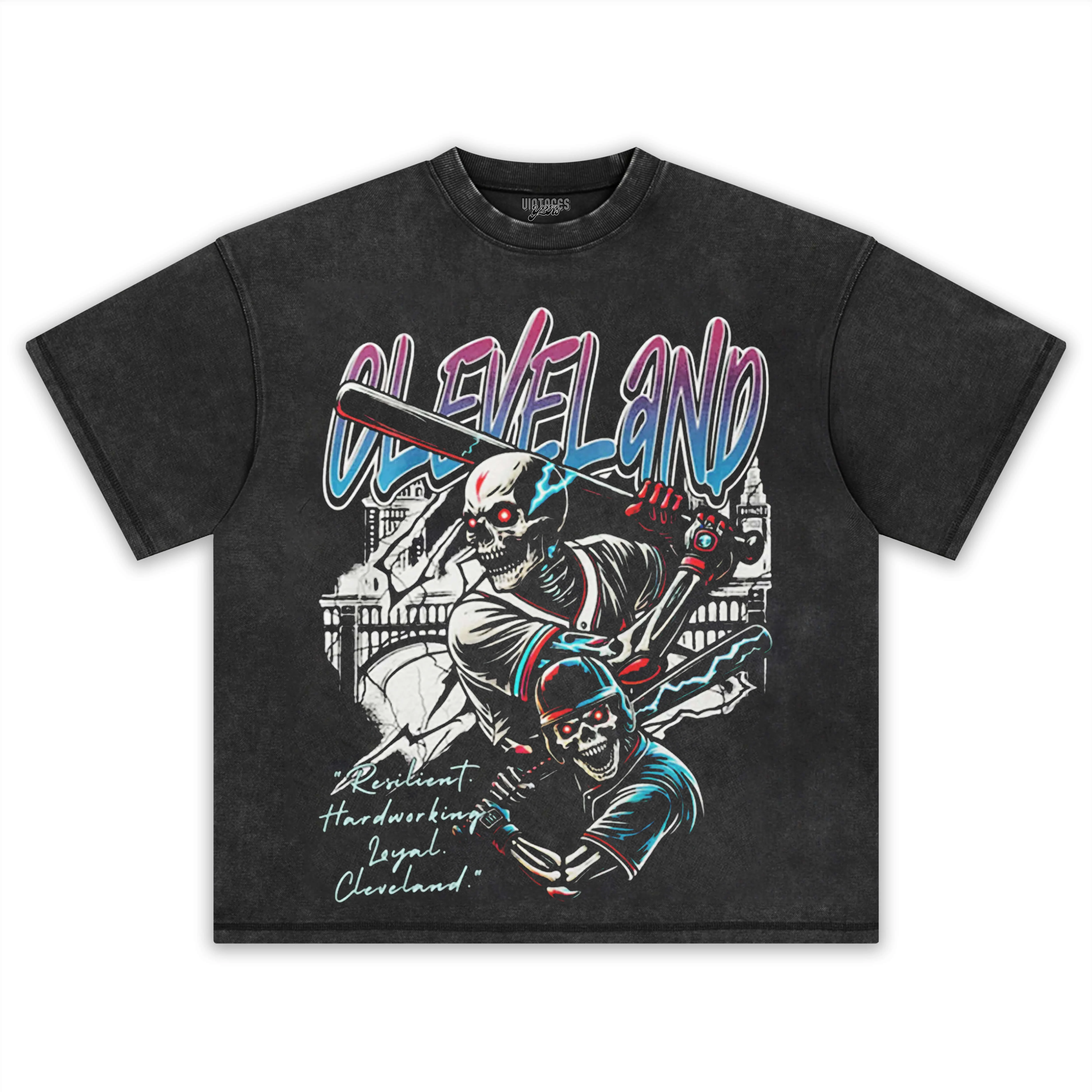 CLEVELAND BASEBALL TEE & LS & HOODIE - Image 2