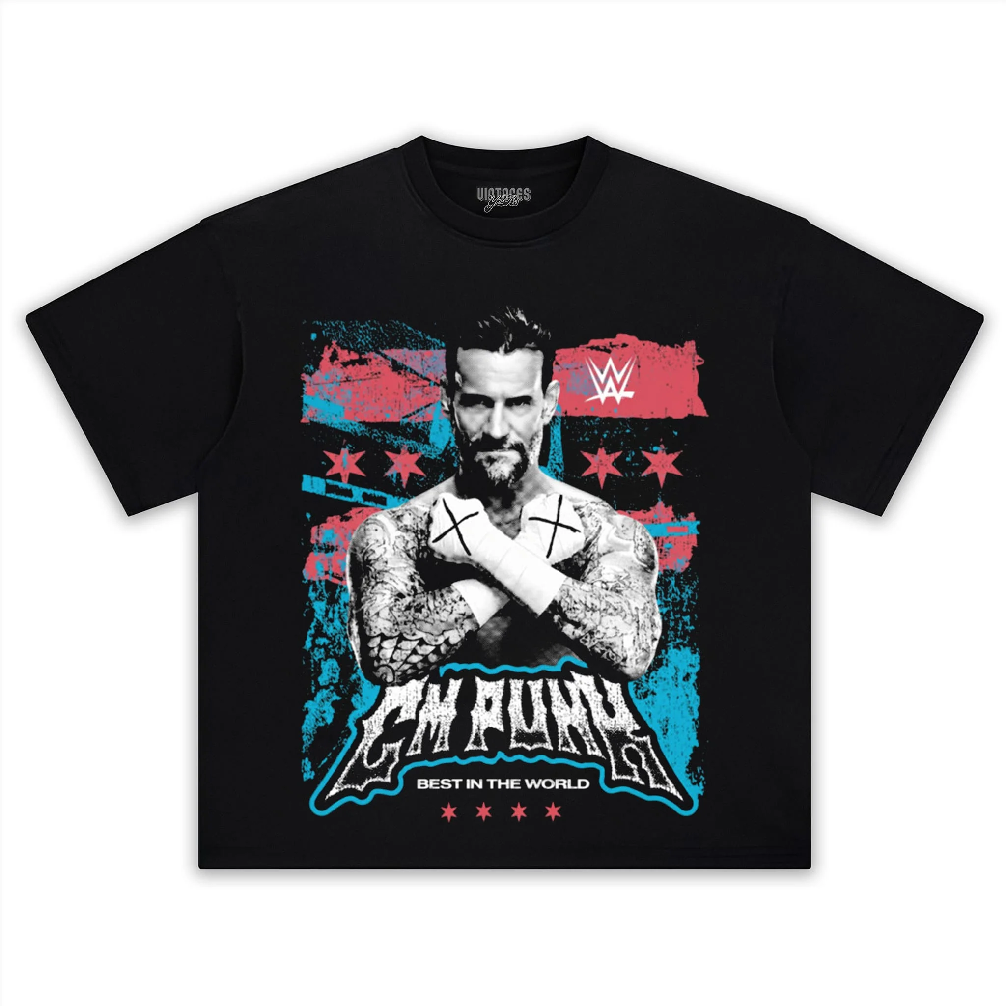 CM PUNK BEST IN THE WORLD RETRO GRUNGE TANK TOP & TEE & LONG SLEEVE & LAYERED LS & HOODIE - Image 2