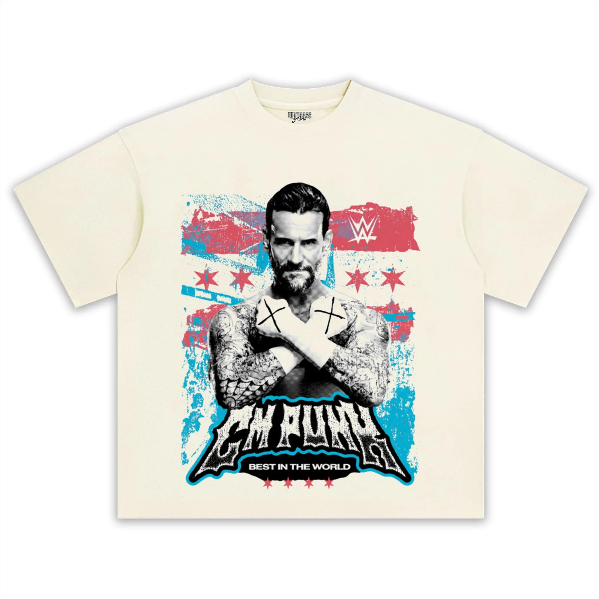 CM PUNK BEST IN THE WORLD RETRO GRUNGE TANK TOP & TEE & LONG SLEEVE & LAYERED LS & HOODIE - Image 4