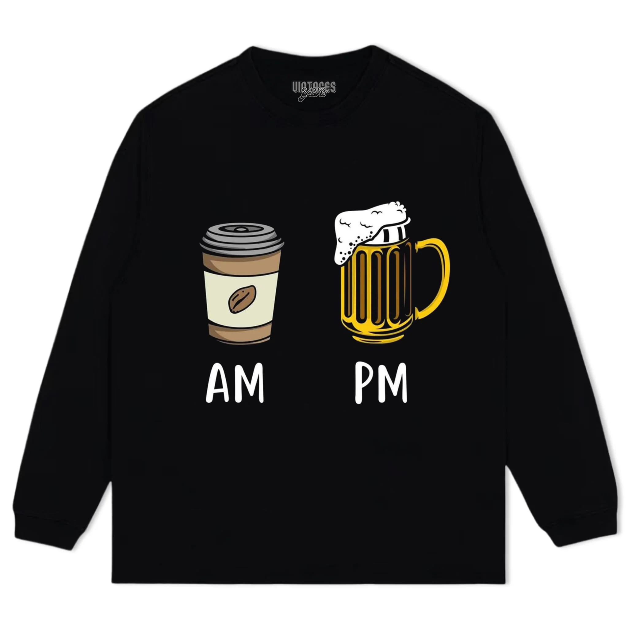 COFFEE IN THE MORNING, BEER IN THE EVENING. TANK TOP & TEE & LONG SLEEVE & LAYERED LS & HOODIE - Image 5
