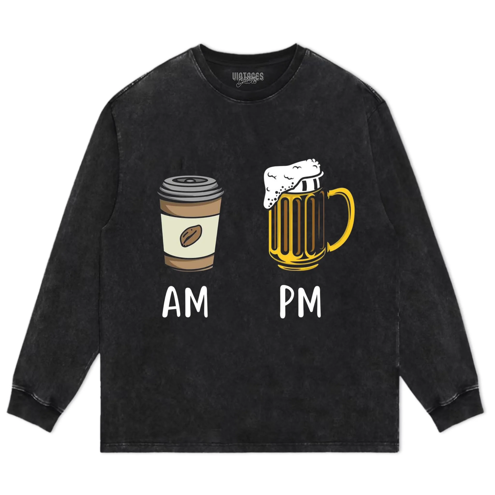 COFFEE IN THE MORNING, BEER IN THE EVENING. TANK TOP & TEE & LONG SLEEVE & LAYERED LS & HOODIE - Image 6
