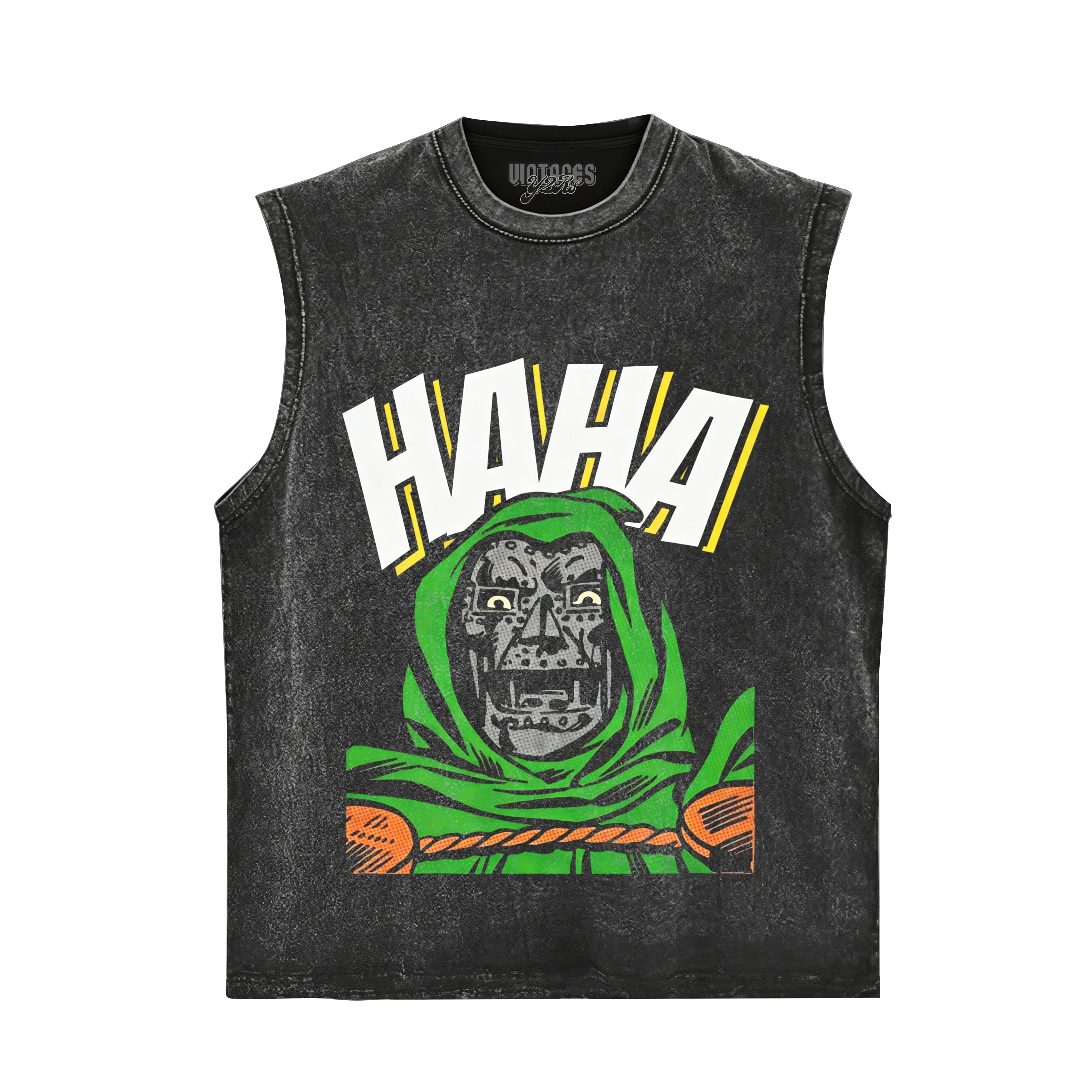 CRAZY DR DOOM LOOSING MIND HAHA TANK TOP & TEE & LONG SLEEVE & LAYERED LS & HOODIE - Image 3