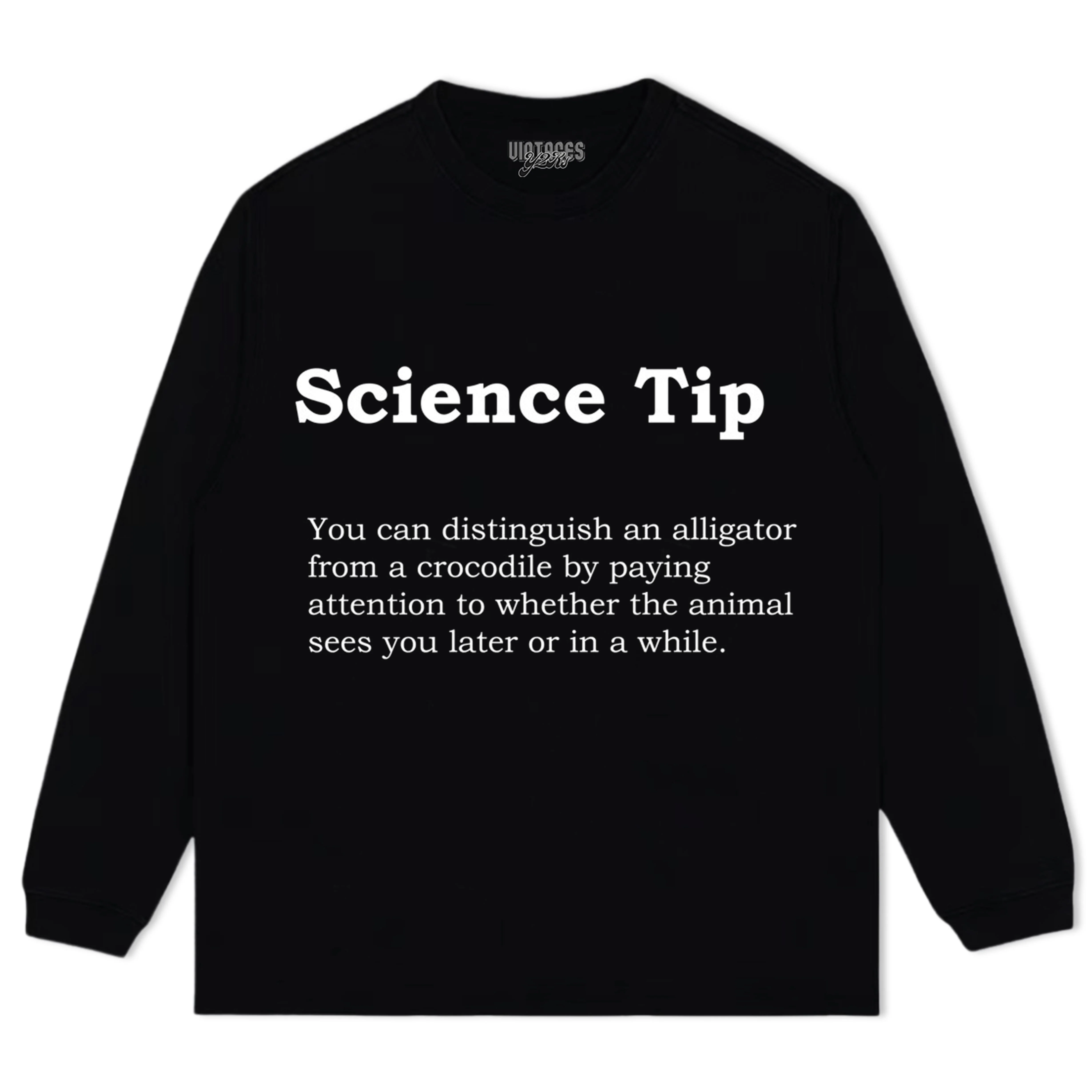 CROCODILE ALLIGATOR FUNNY SCIENCE TIP TEE & LS & HOODIE - Image 3