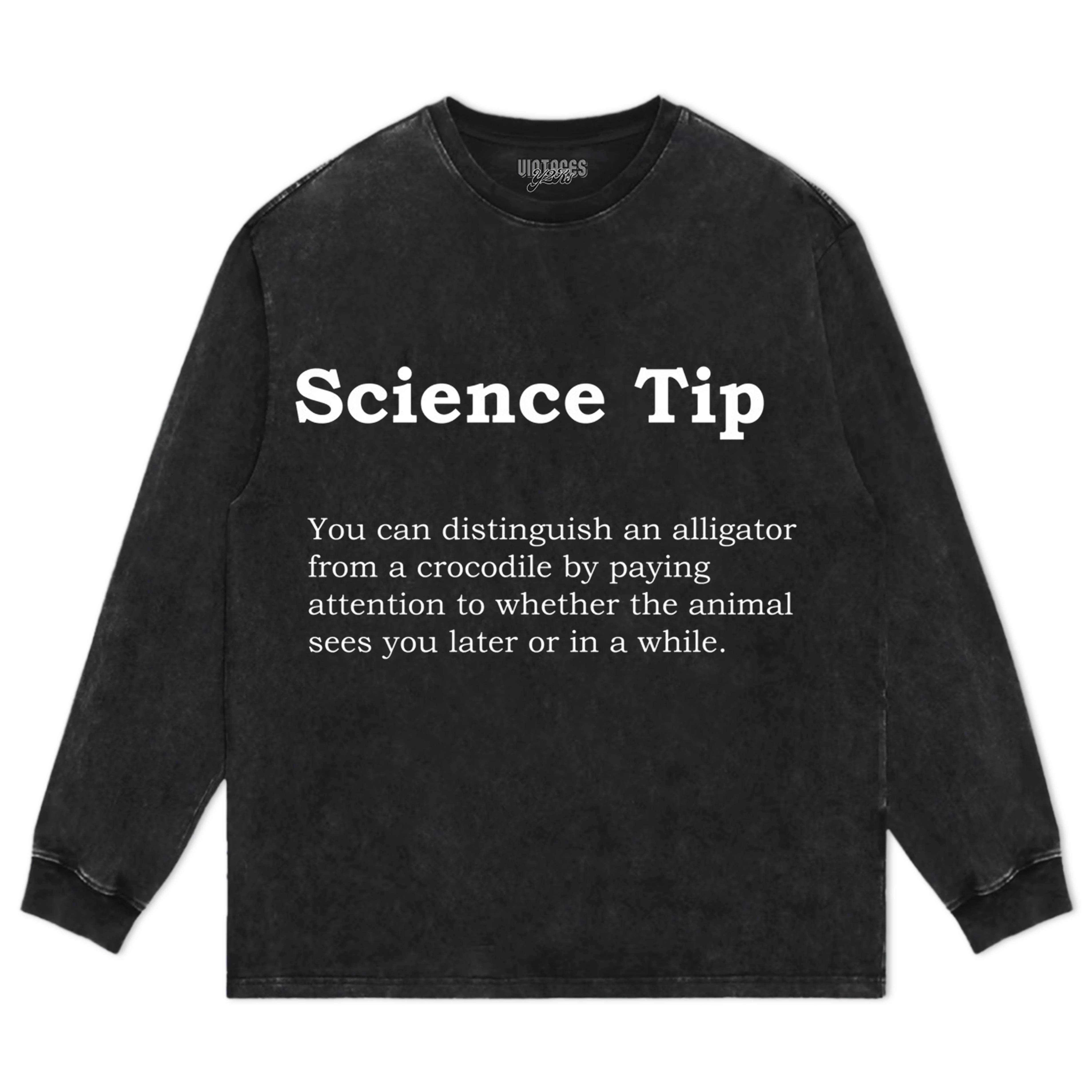CROCODILE ALLIGATOR FUNNY SCIENCE TIP TEE & LS & HOODIE - Image 4