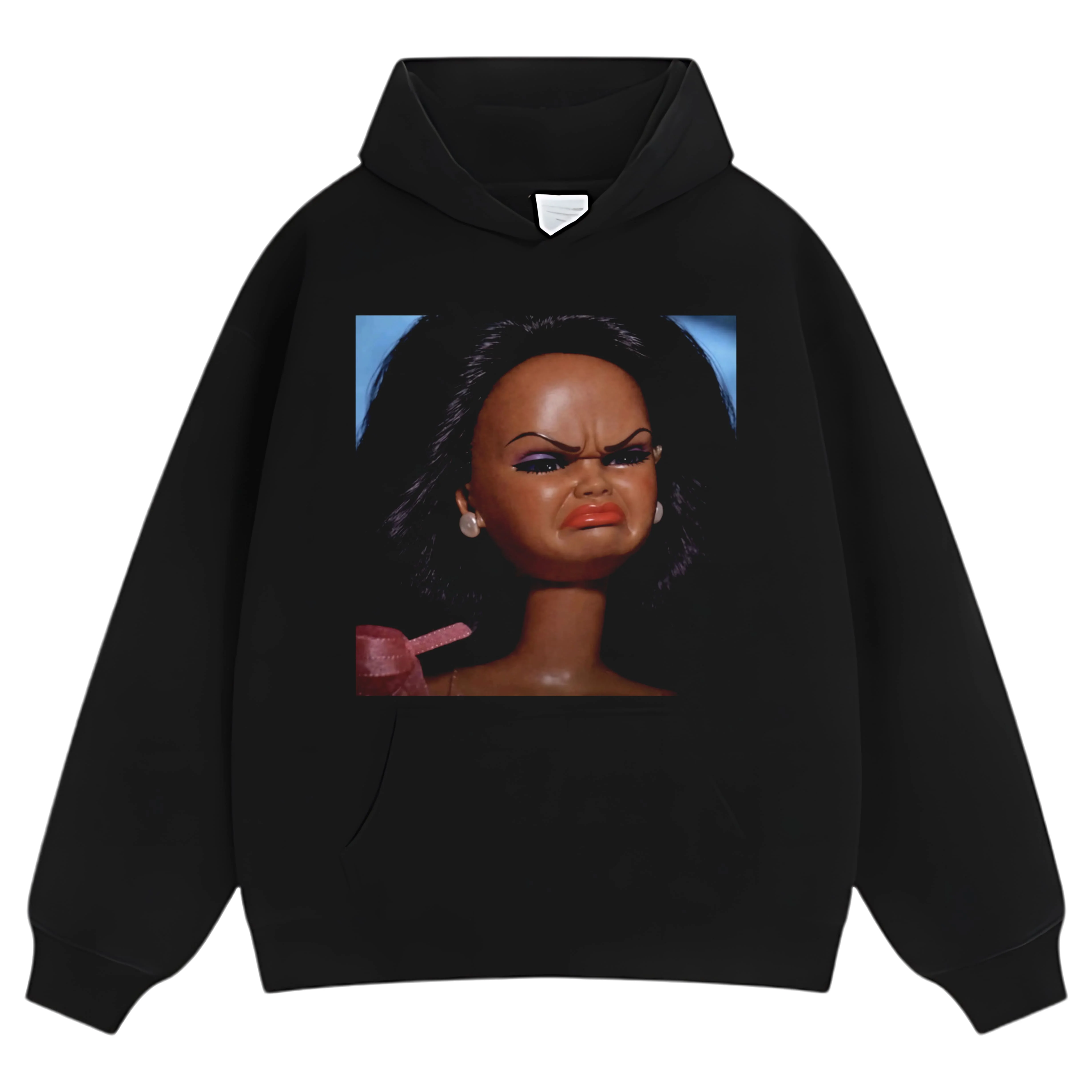 DISGUSTED BLACK BARBIE FACE MEME TANK TOP & TEE & LONG SLEEVE & LAYERED LS & HOODIE - Image 10