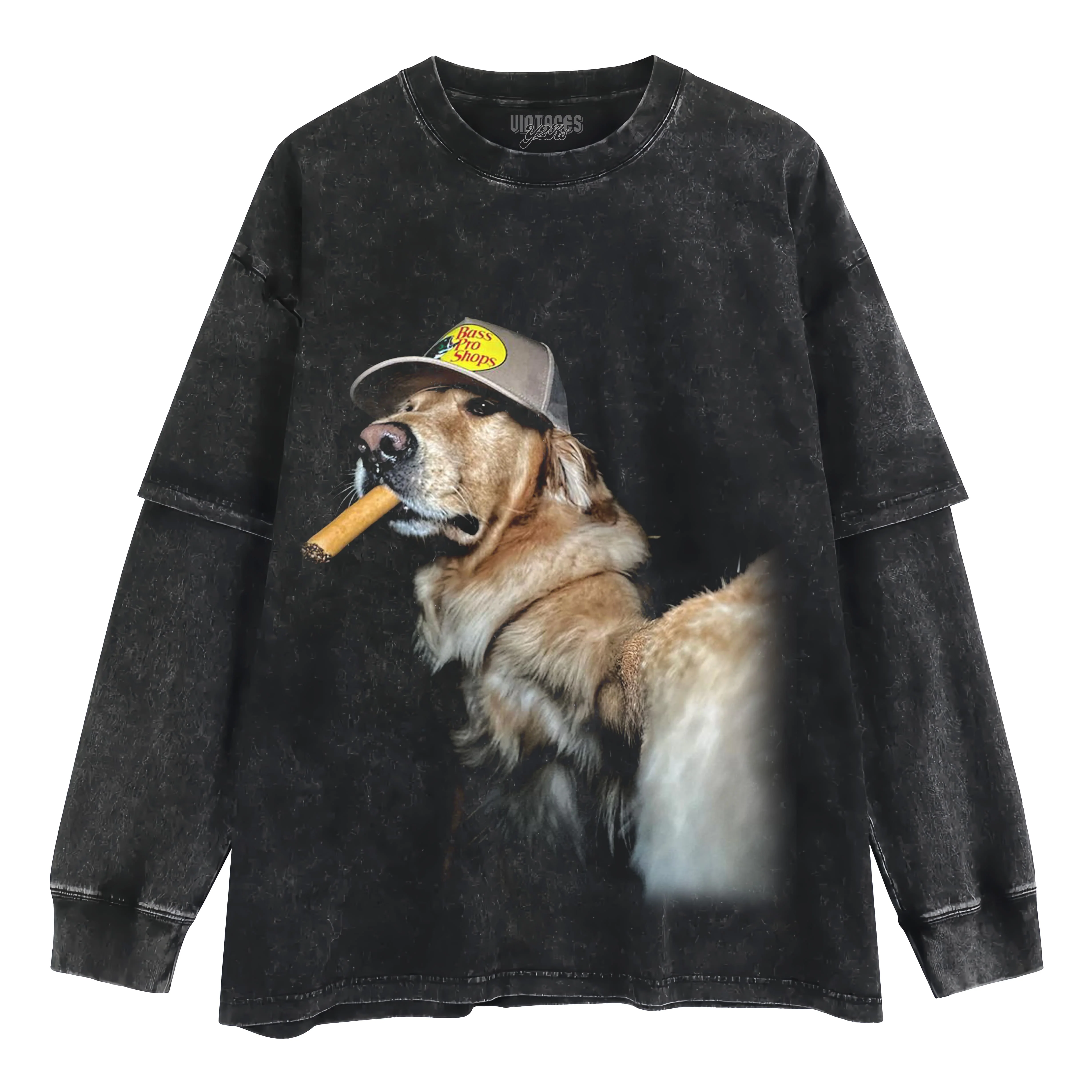 DOG SMOKING V3 TANK TOP & TEE & LONG SLEEVE & LAYERED LS & HOODIE - Image 4