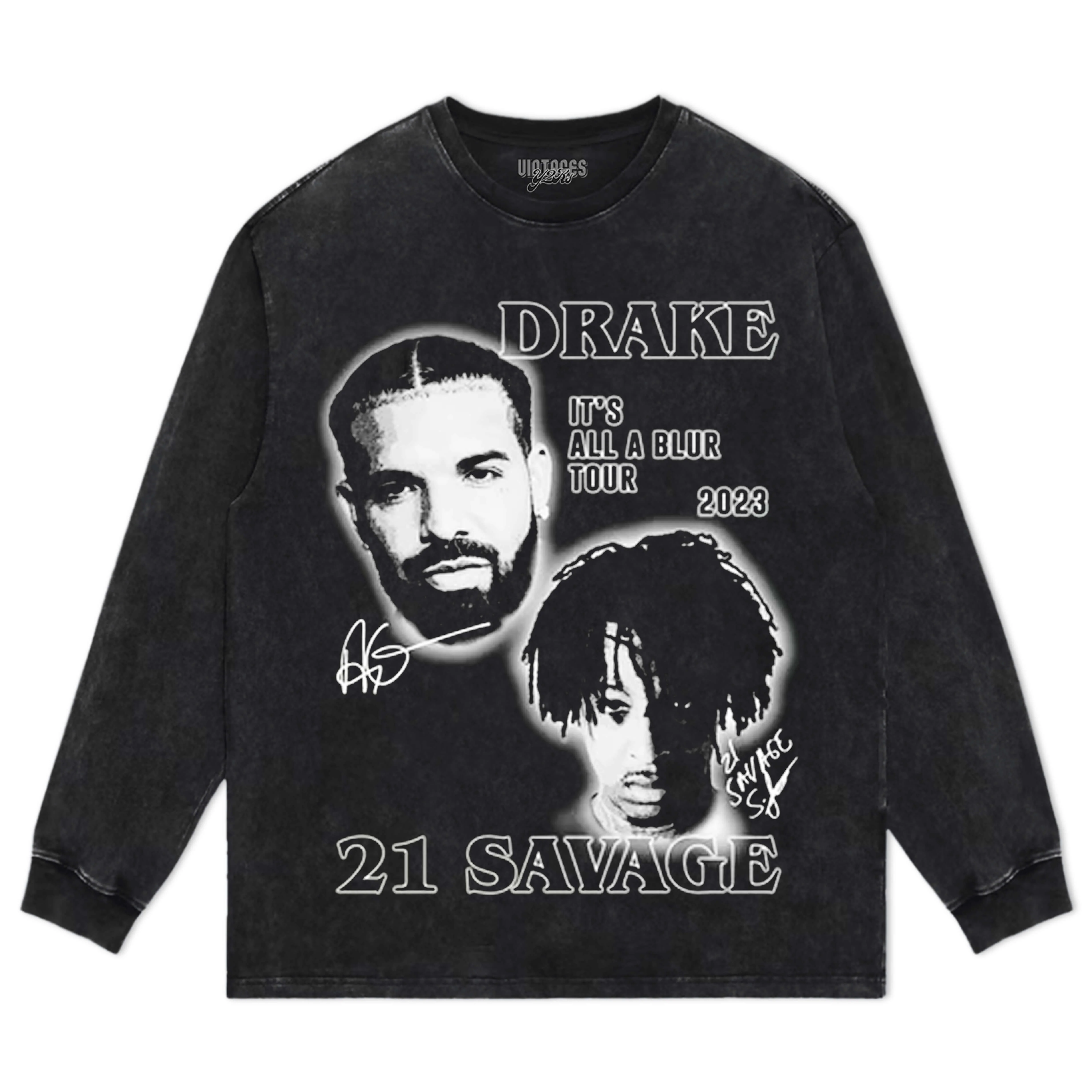 DRAKE & 21 SAVAGE TRIBUTE VINTAGE TEE & LS & HOODIE - Image 9