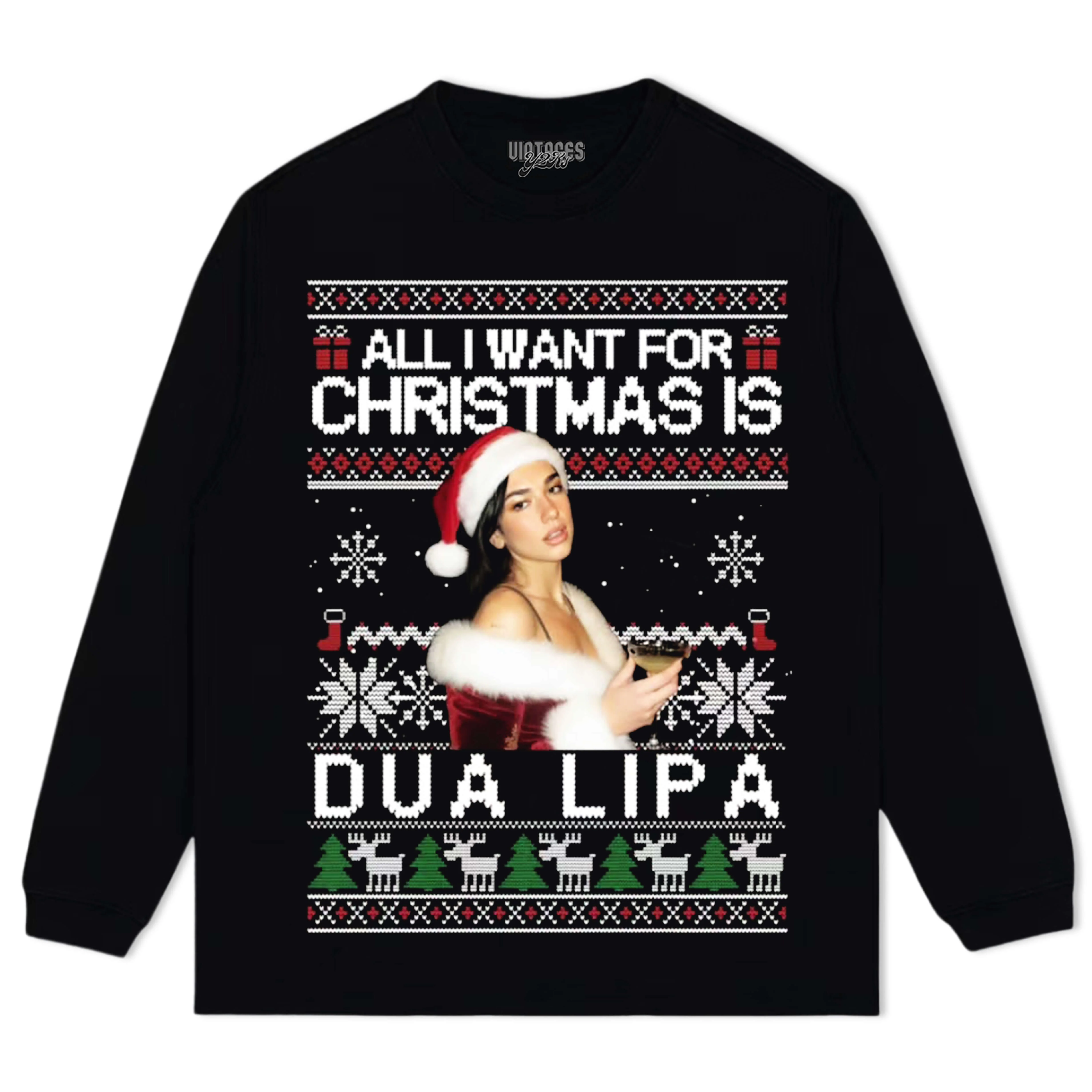 DUA LIPA CHRISTMAS STYLES TEE & LS & HOODIE - Image 3