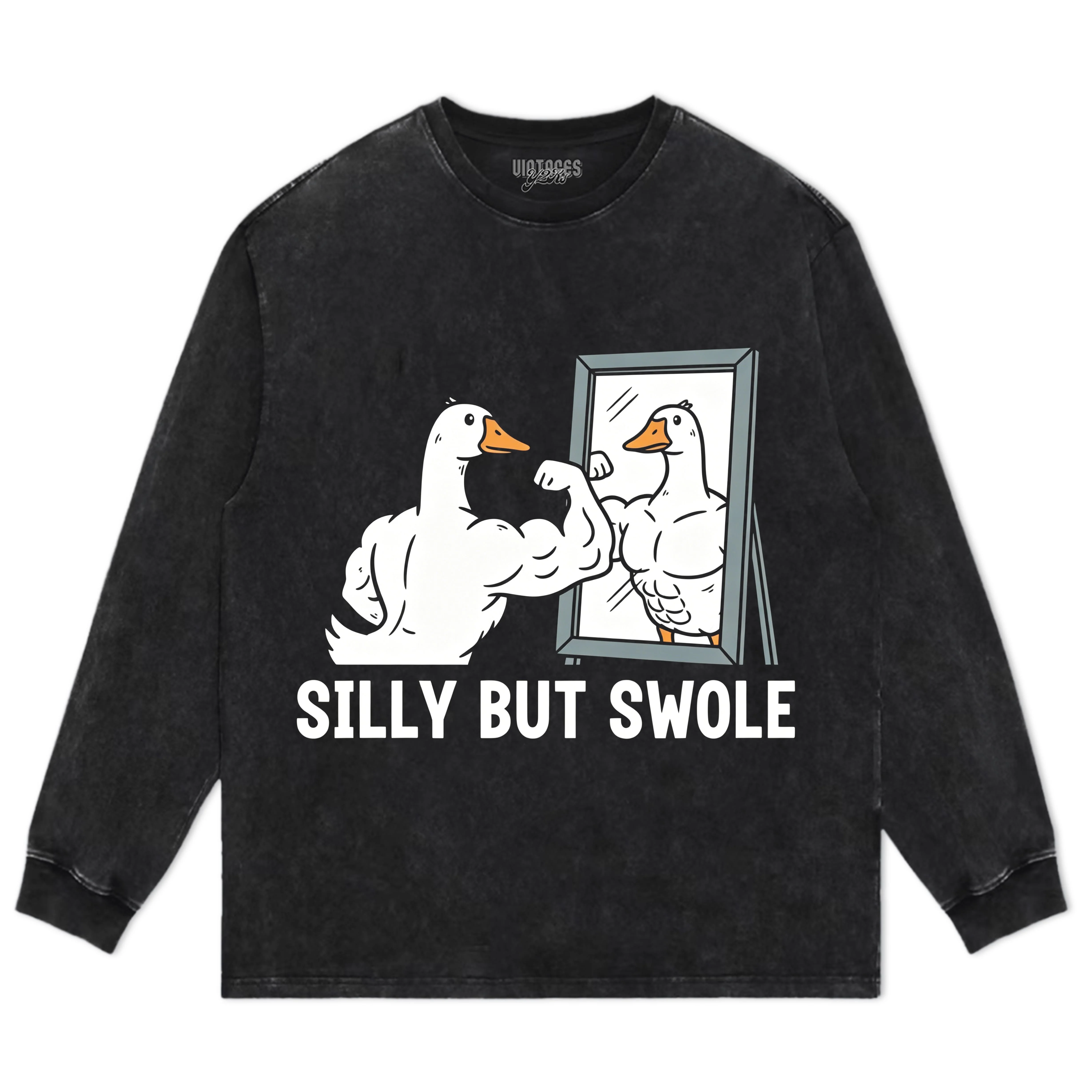 FUNNY SILLY BUT SWOLE GYM GOOSE TANK TOP & TEE & LONG SLEEVE & LAYERED LS & HOODIE - Image 6