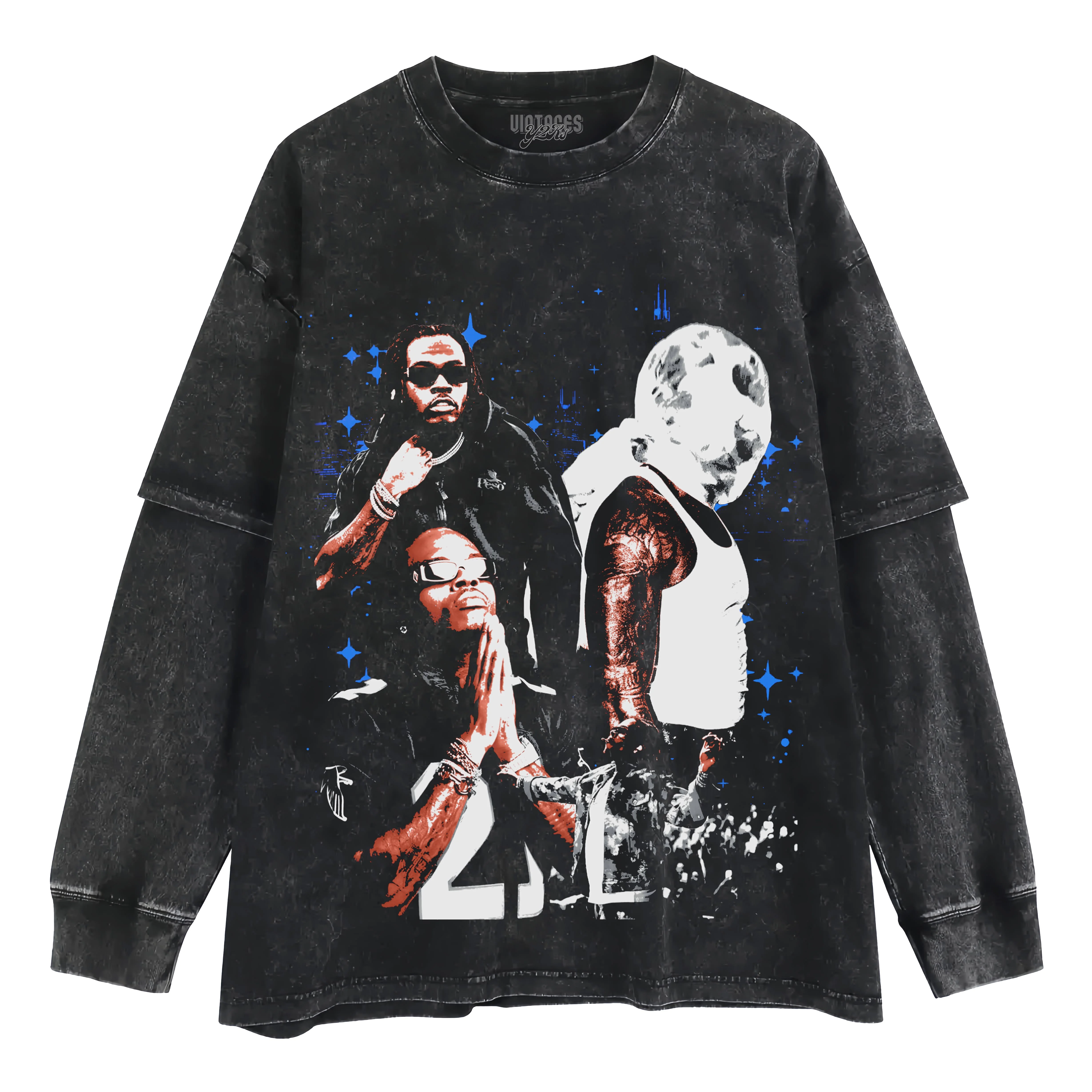 GUNNA ONE OF WUN GLOBE VINTAGE TANK TOP & TEE & LONG SLEEVE & LAYERED LS & HOODIE - Image 7