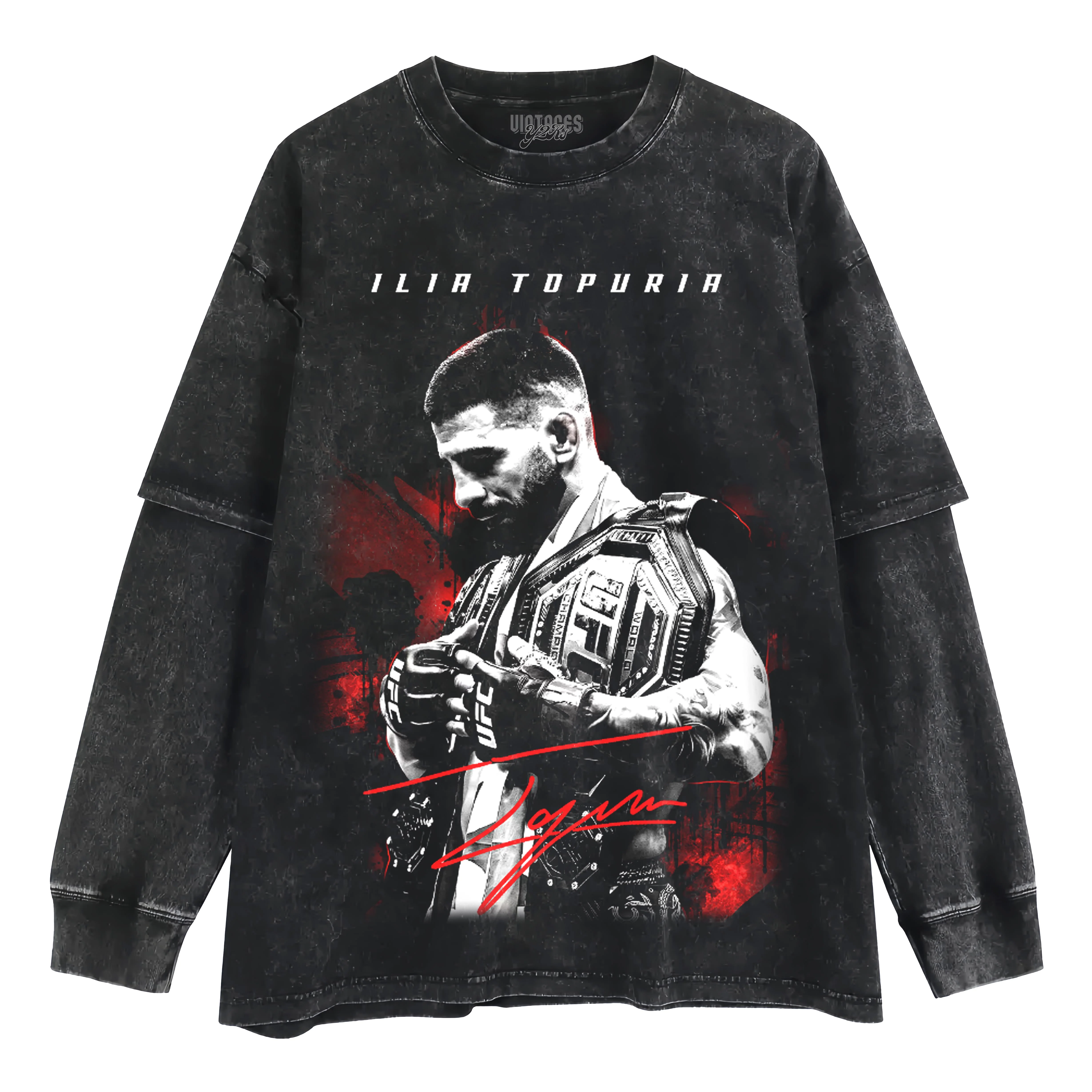 ILIA TOPURIA UFC CHAMPION TANK TOP & TEE & LONG SLEEVE & LAYERED LS & HOODIE - Image 4