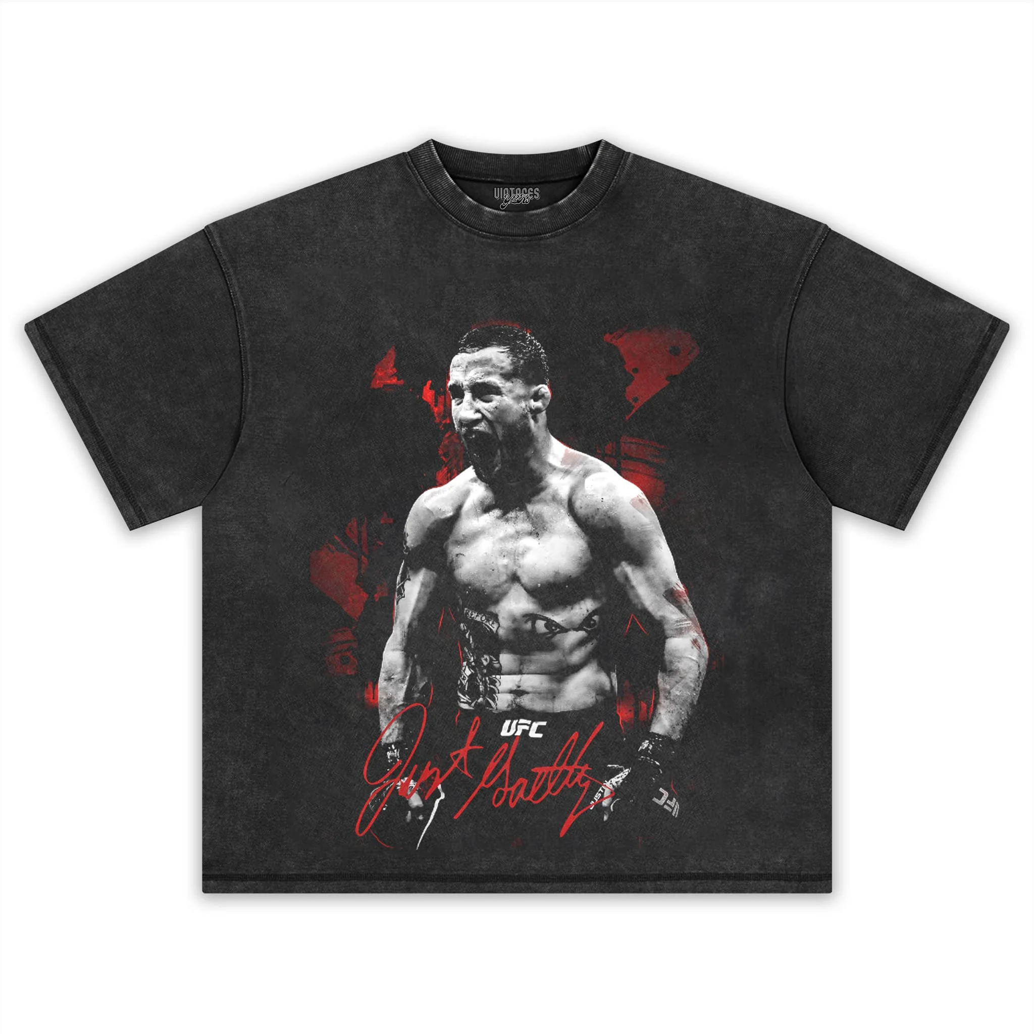 JUSTIN GAETHJE UFC FIGHTER 2026 V2 TANK TOP & TEE & LONG SLEEVE & LAYERED LS & HOODIE - Image 2