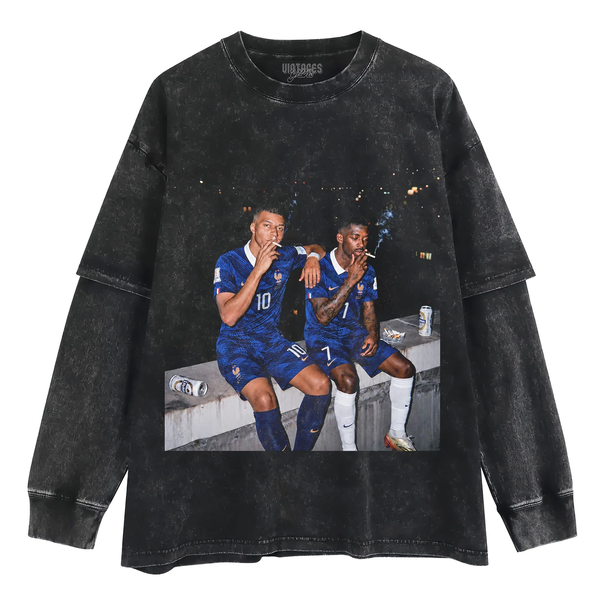 KYLIAN MBAPPE & OUSMANE DEMBELE 2026 VINTAGE TANK TOP & TEE & LONG SLEEVE & LAYERED LS & HOODIE - Image 4