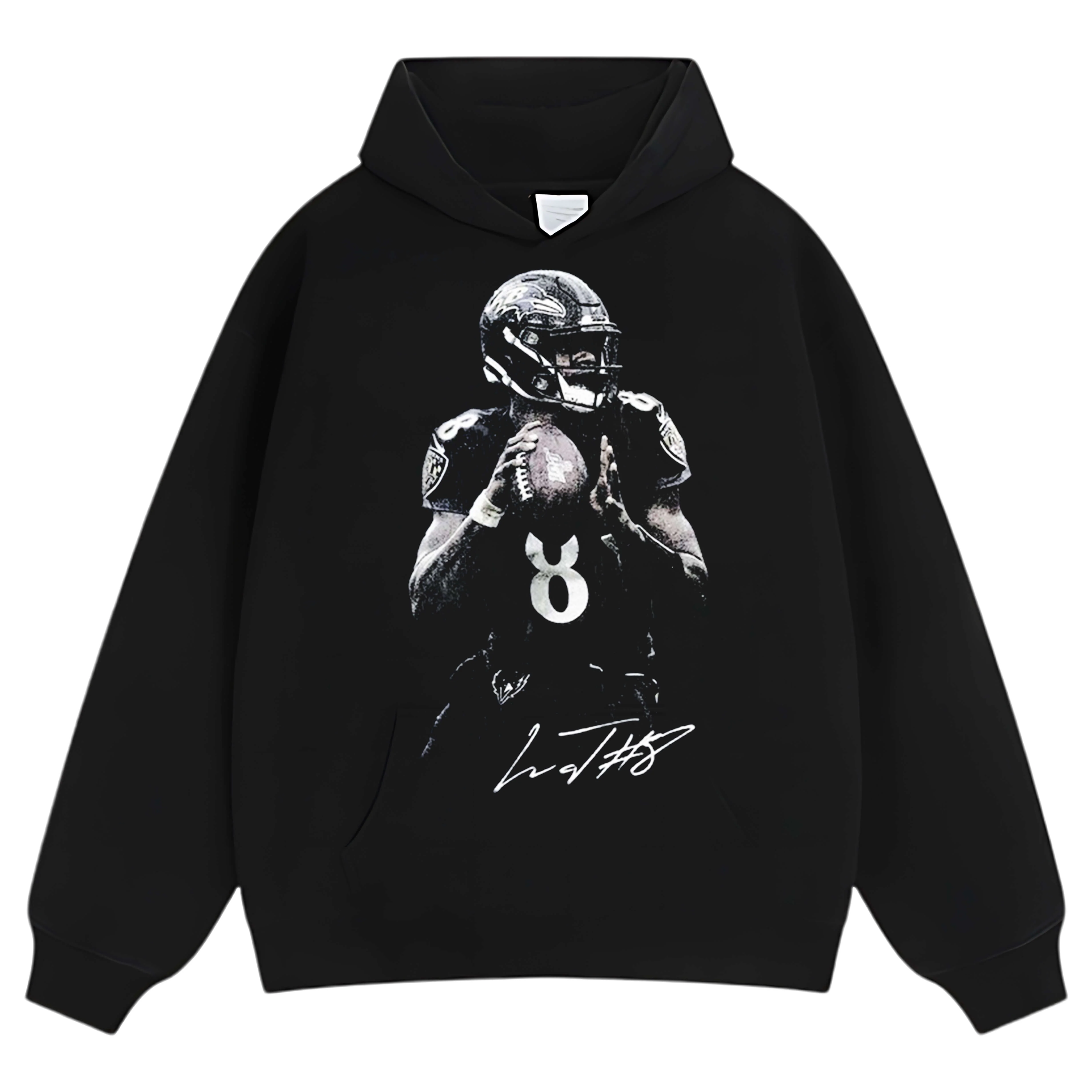 LAMAR JACKSON & RAVENS 90S VINTAGE V2 TEE & LS & HOODIE - Image 5