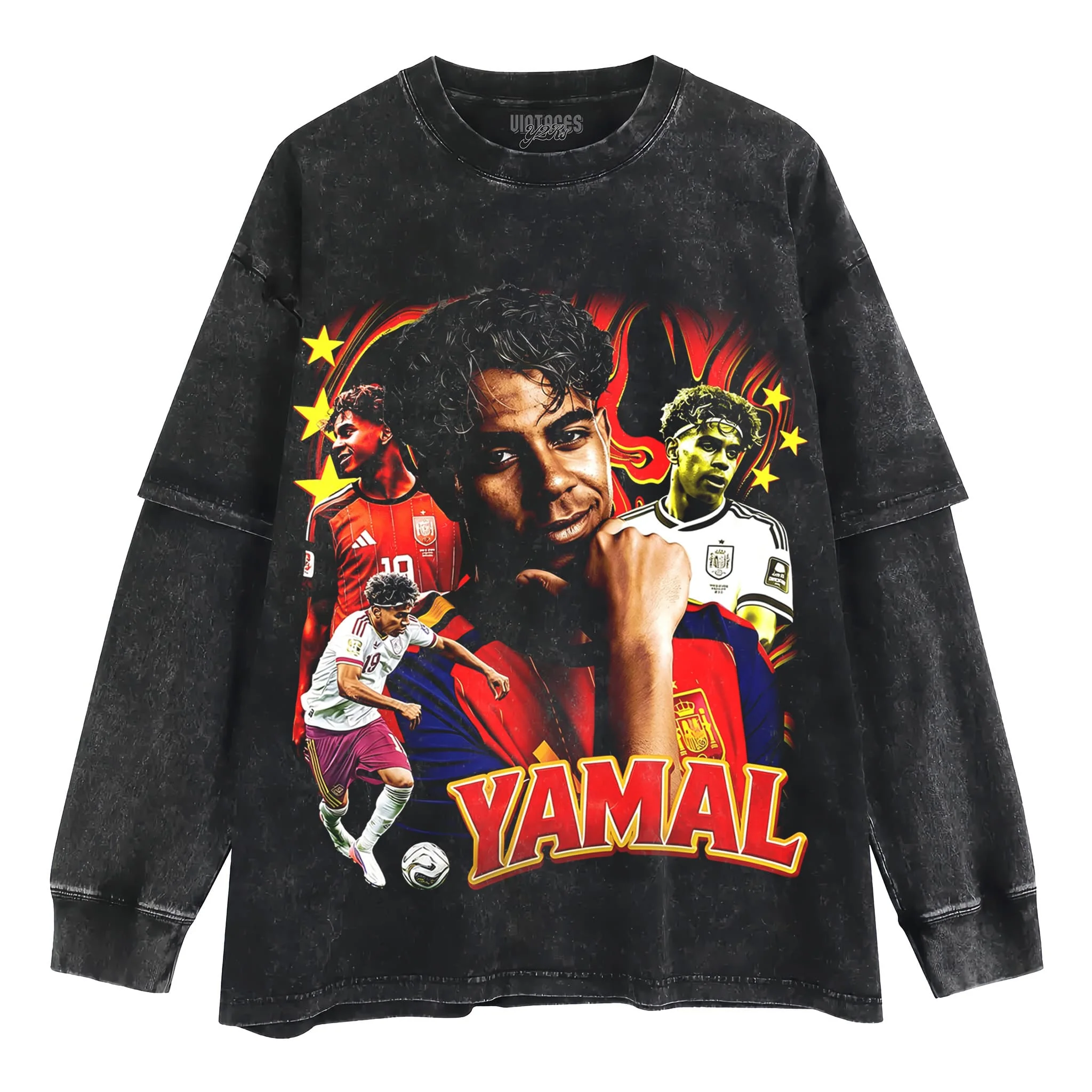 LAMINE YAMAL 2026 VINTAGE TANK TOP & TEE & LONG SLEEVE & LAYERED LS & HOODIE - Image 4