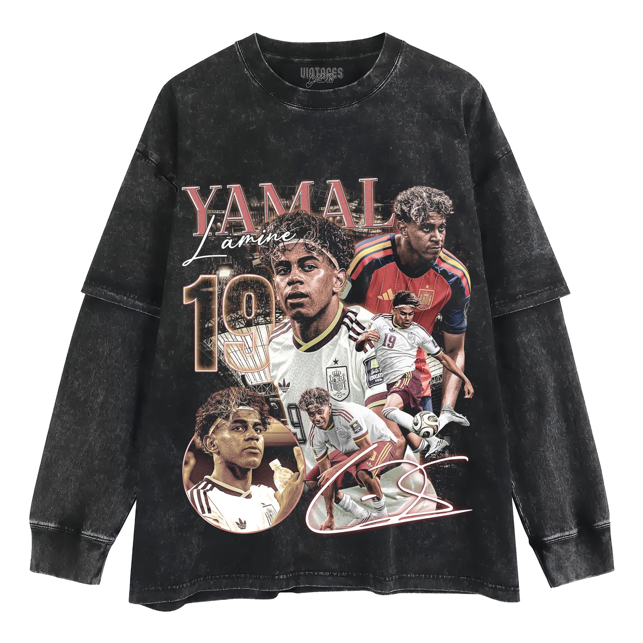 LAMINE YAMAL 2026 VINTAGE V3 TANK TOP & TEE & LONG SLEEVE & LAYERED LS & HOODIE - Image 4