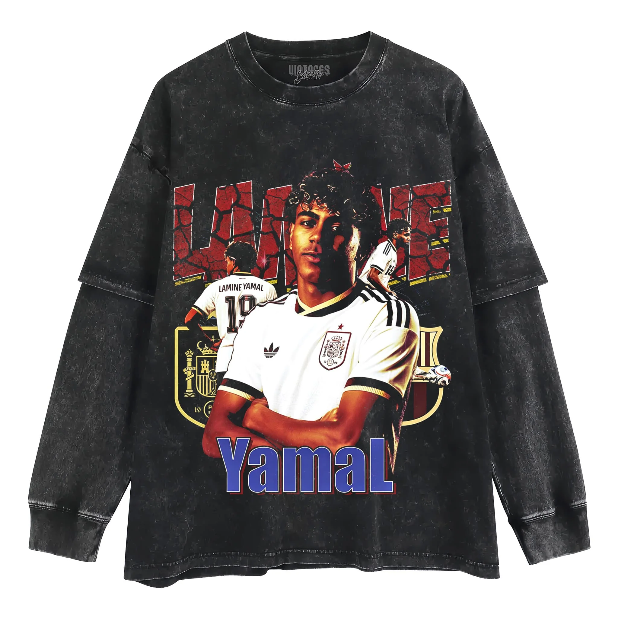 LAMINE YAMAL 2026 VINTAGE V4 TANK TOP & TEE & LONG SLEEVE & LAYERED LS & HOODIE - Image 4