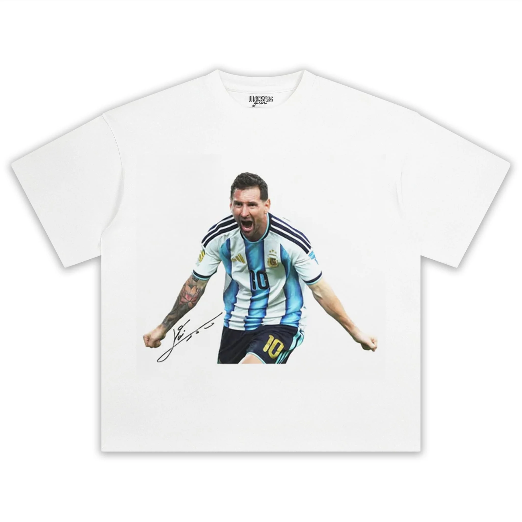 MESSI - BREAKS WORLD CUP GOALS RECORD TANK TOP & TEE & LONG SLEEVE & LAYERED LS & HOODIE - Image 3