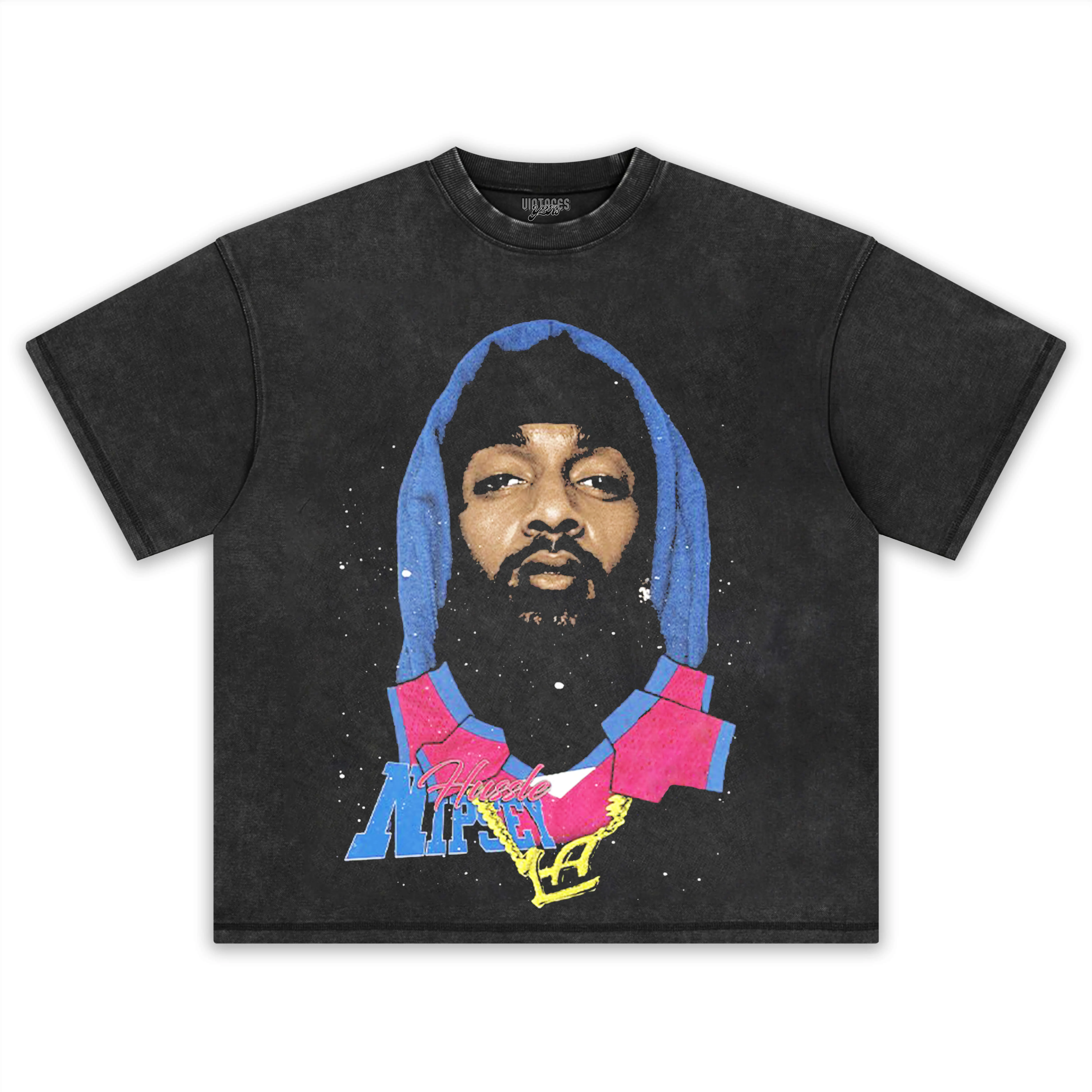 NIPSEY HUSSLE VINTAGE RAP V2 TEE & LS & HOODIE - Image 2