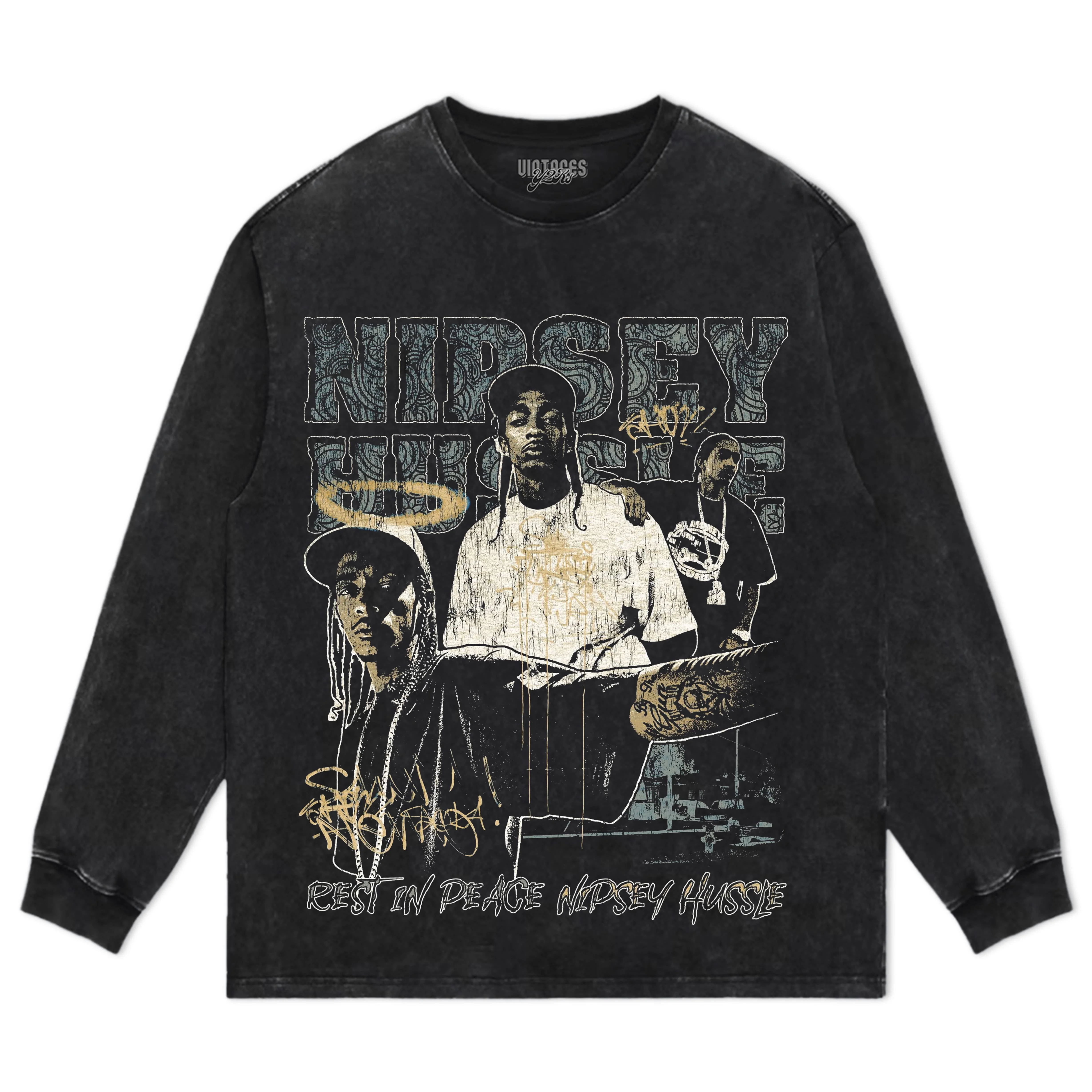 NIPSEY HUSSLE-VINTAGE STYLE TEE & LS & HOODIE - Image 4