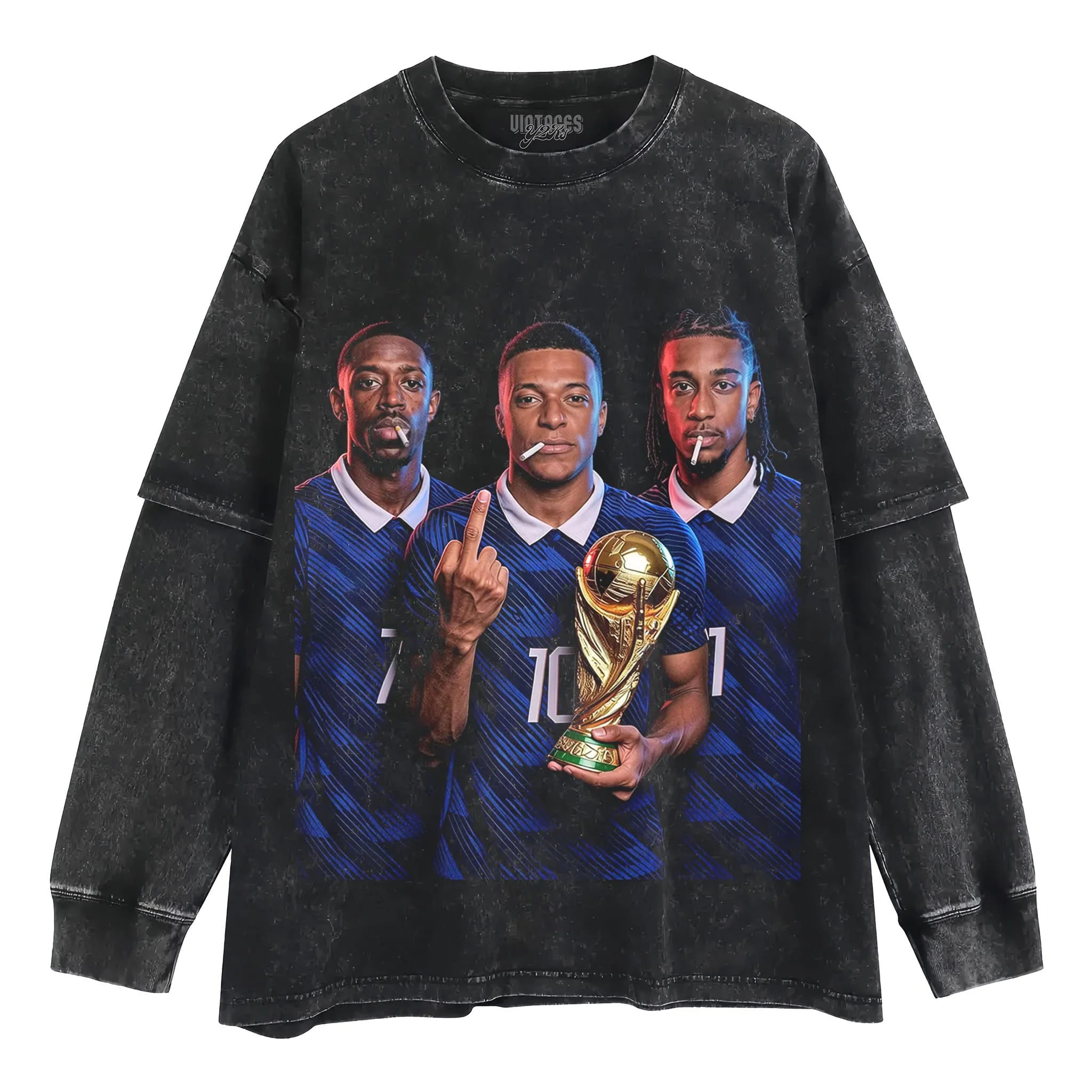 OUSMANE DEMBÉLÉ & KYLIAN MBAPPÉ & MICHAEL OLISE TANK TOP & TEE & LONG SLEEVE & LAYERED LS & HOODIE - Image 4