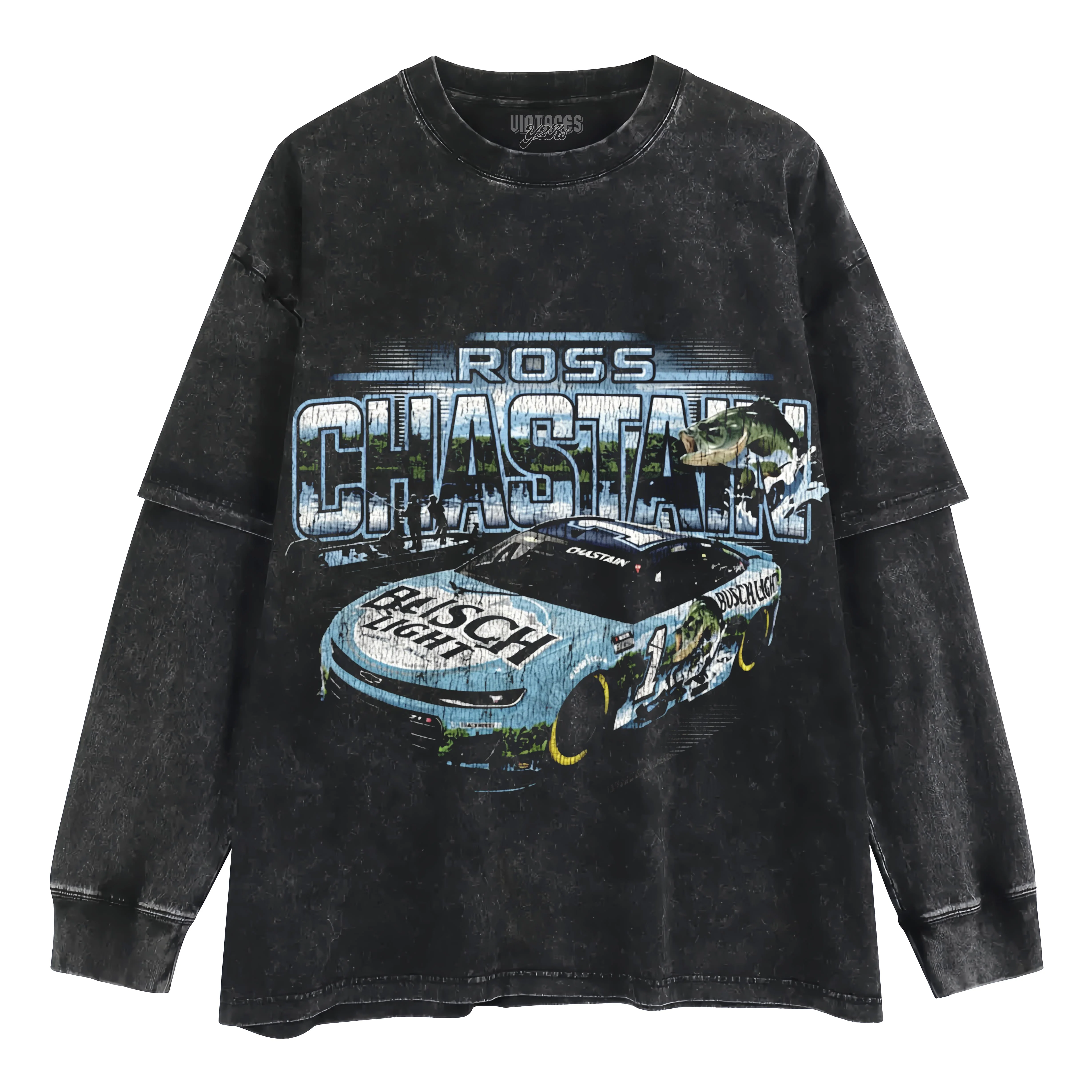 ROSS CHASTAIN TRACKHOUSE RACING TEAM VINTAGE TANK TOP & TEE & LONG SLEEVE & LAYERED LS & HOODIE - Image 4