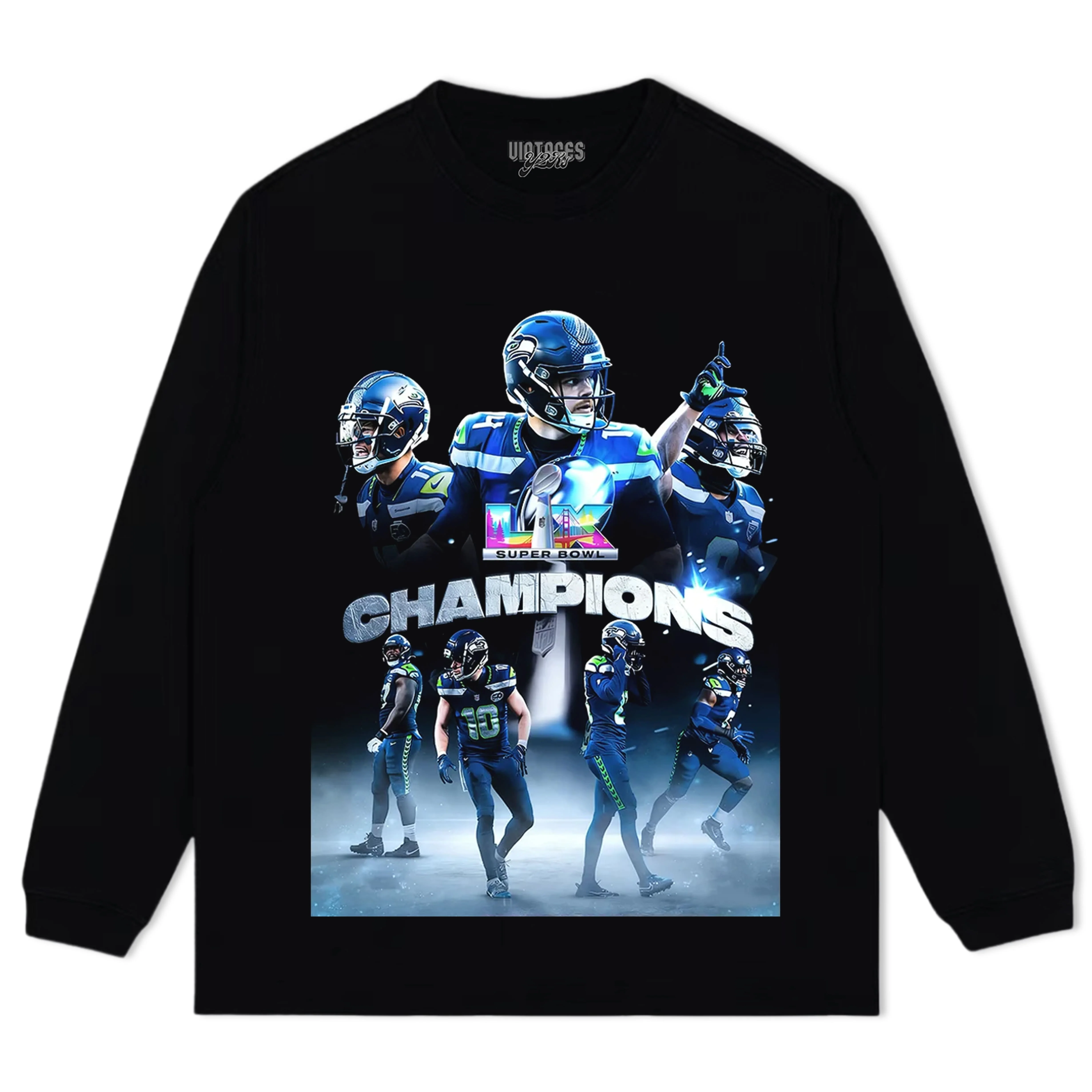SEATTLE SEAHAWKS & SUPER BOWL LX CHAMPION V4 TEE & LS & HOODIE - Image 3