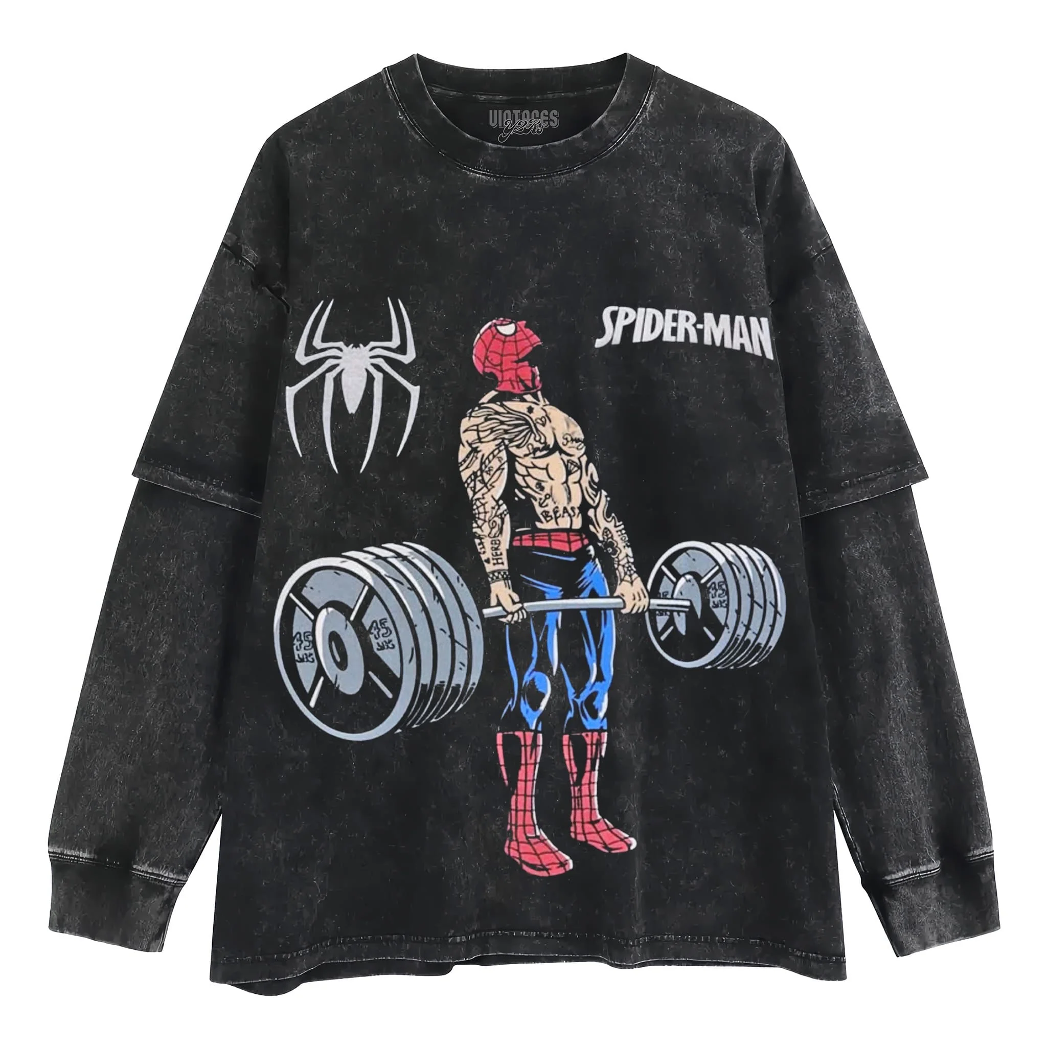 SPIDER MAN GYM-WORKOUT TANK TOP & TEE & LONG SLEEVE & LAYERED LS & HOODIE - Image 4
