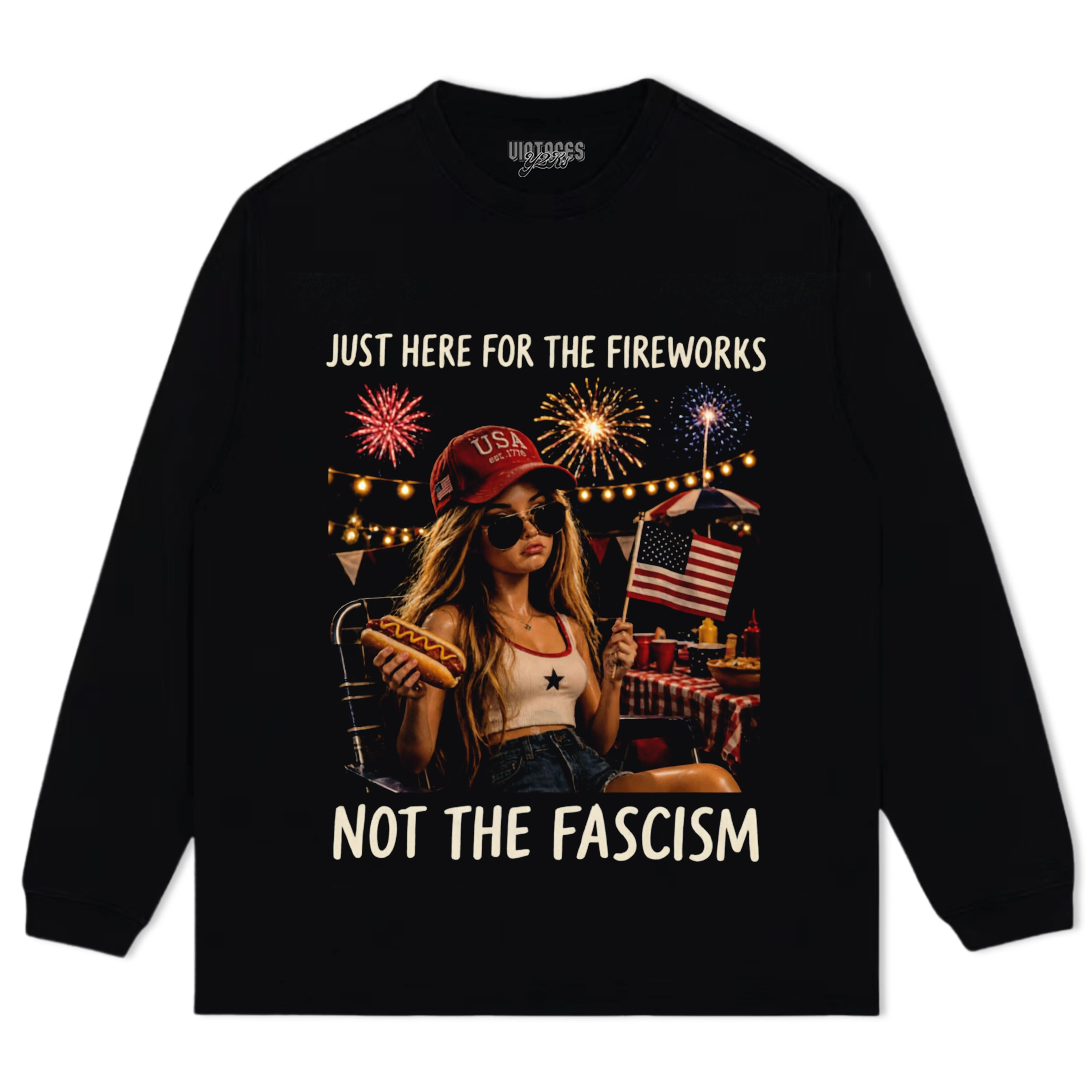 THE FIREWORKS FUNNY 4TH OF JULY - BARBIE DOLL MEME TANK TOP & TEE & LONG SLEEVE & LAYERED LS & HOODIE - Image 5
