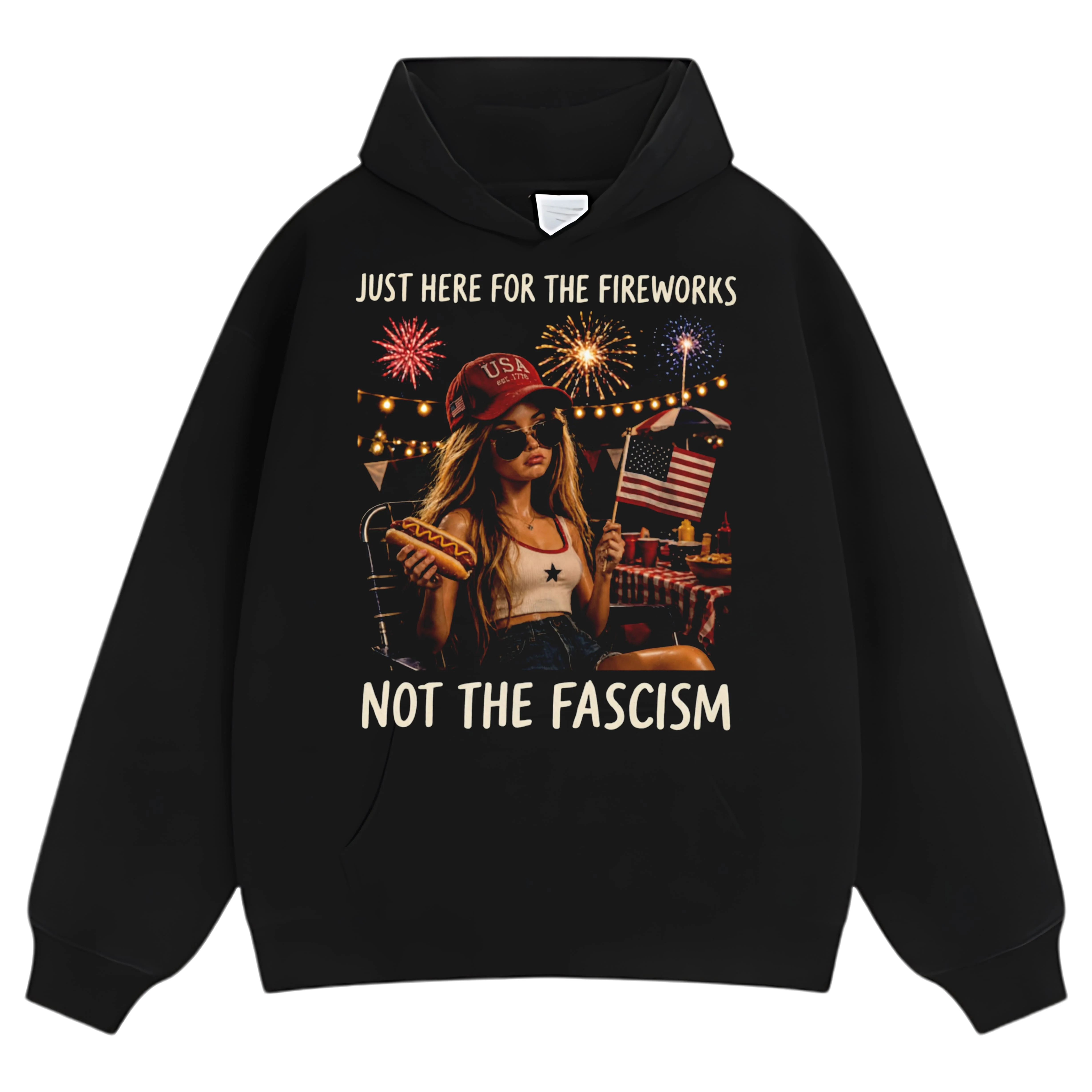 THE FIREWORKS FUNNY 4TH OF JULY - BARBIE DOLL MEME TANK TOP & TEE & LONG SLEEVE & LAYERED LS & HOODIE - Image 7