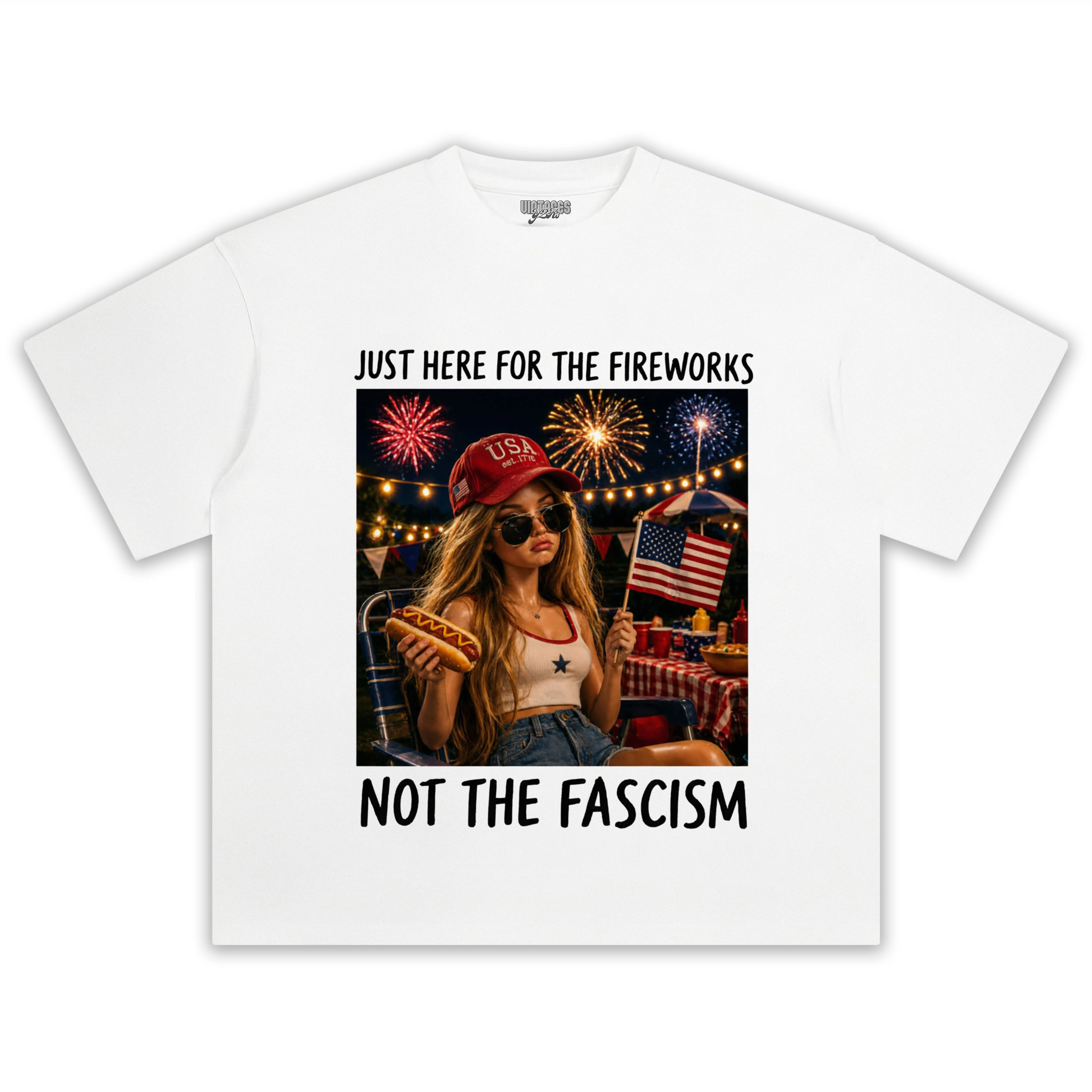 THE FIREWORKS FUNNY 4TH OF JULY - BARBIE DOLL MEME TANK TOP & TEE & LONG SLEEVE & LAYERED LS & HOODIE - Image 8