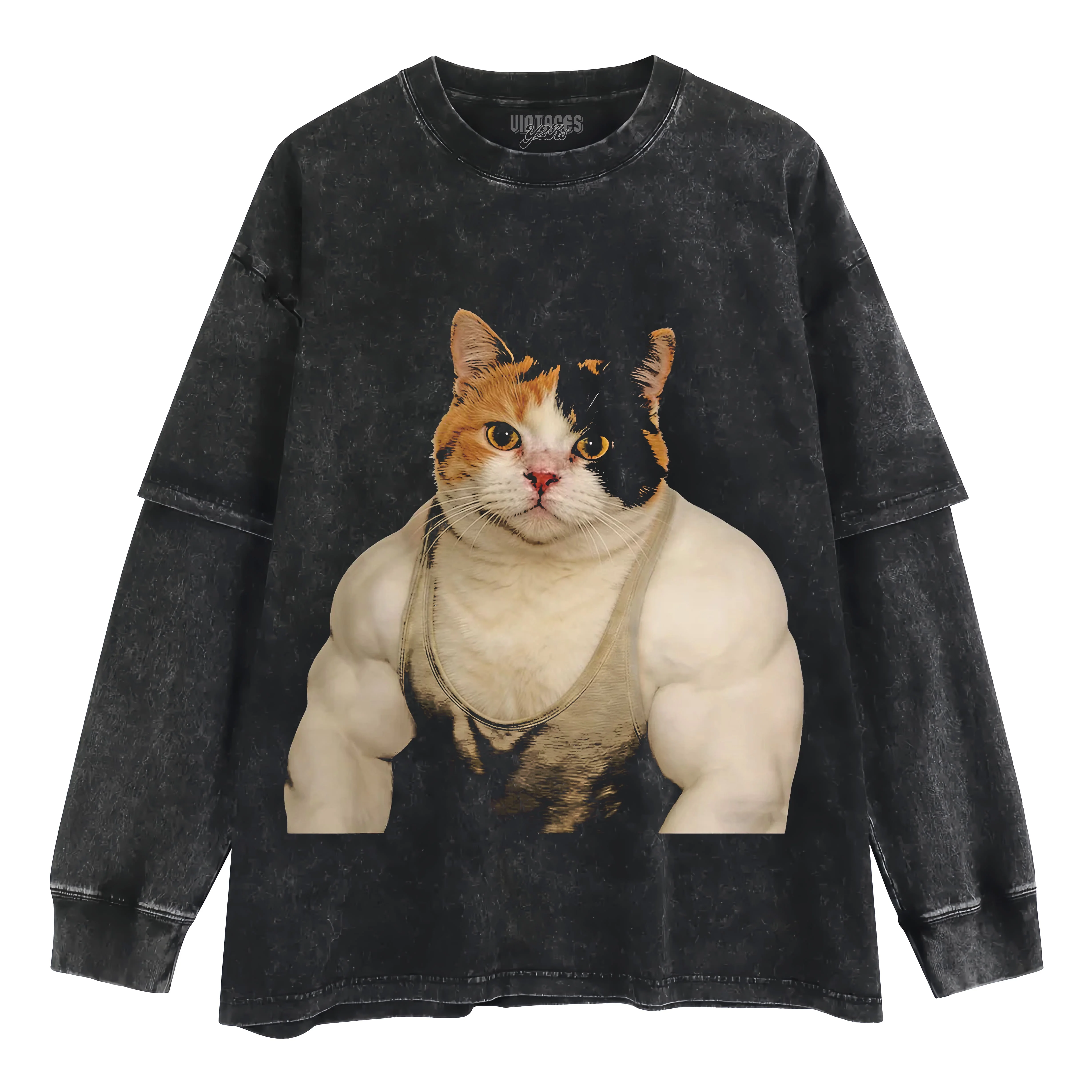 THE FITNESS CAT TANK TOP & TEE & LONG SLEEVE & LAYERED LS & HOODIE - Image 6