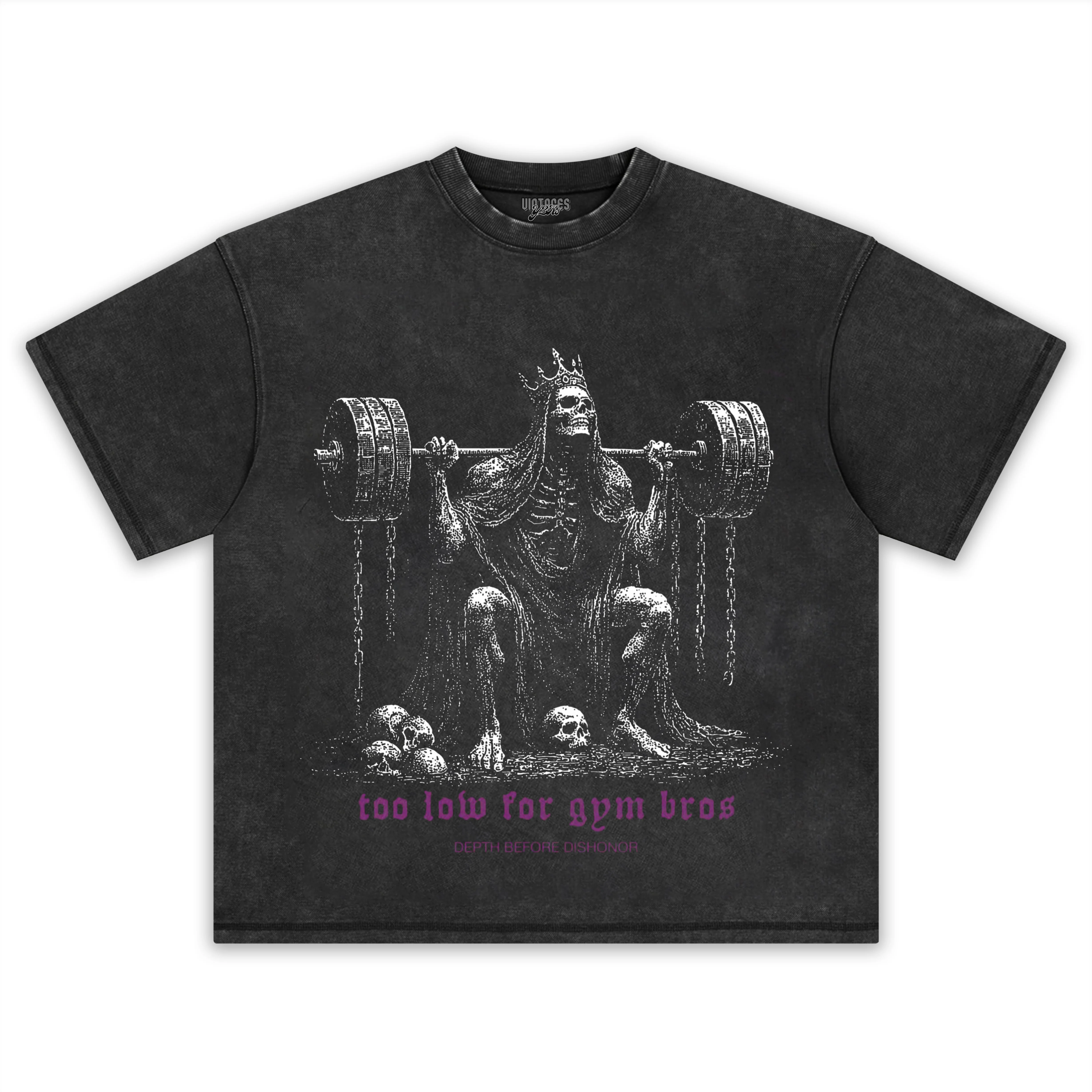 TOO LOW FOR GYM BROS GOLD TANK TOP & TEE & LONG SLEEVE & LAYERED LS & HOODIE - Image 2