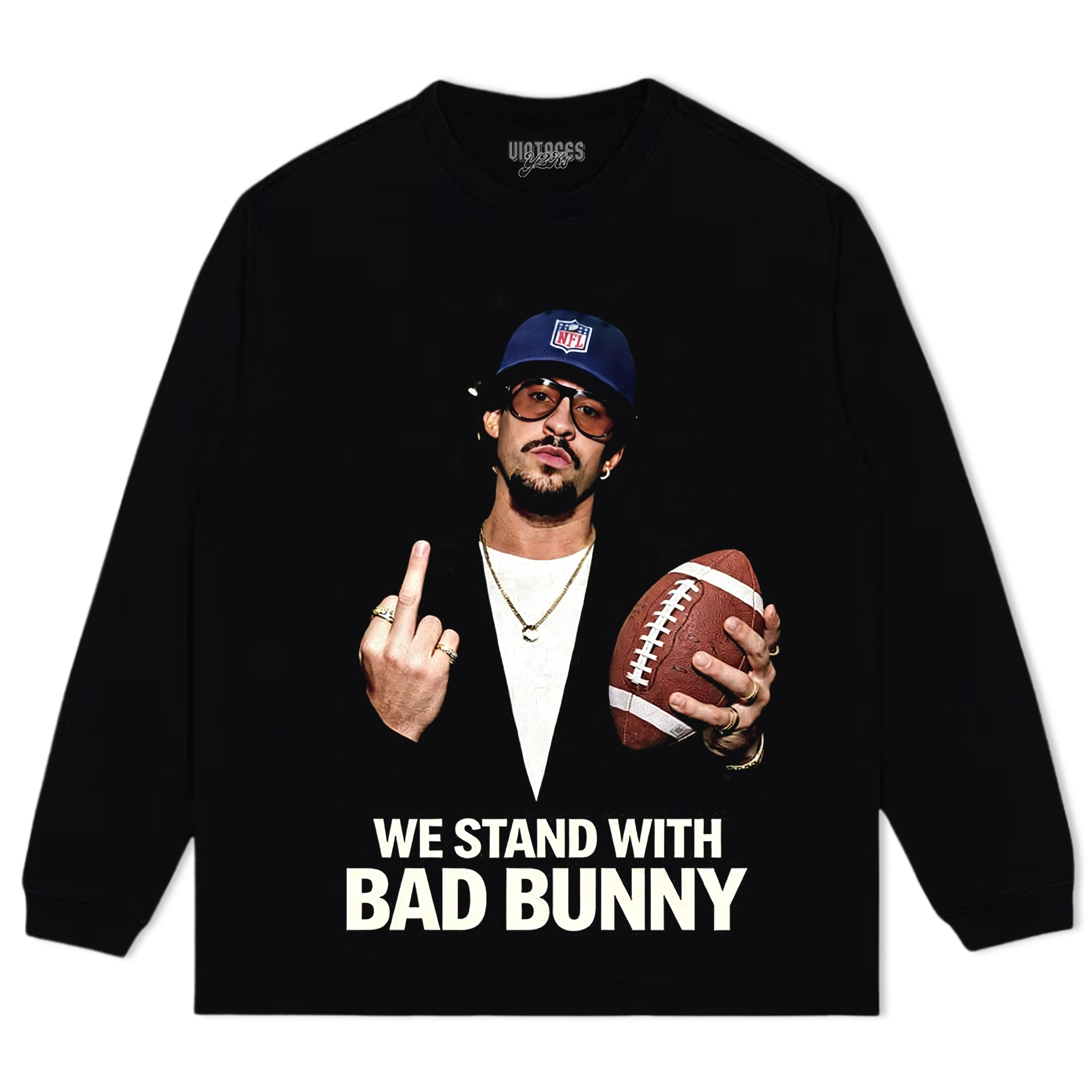 WE STAND WITH BAD BUNNY TEE & LS & HOODIE - Image 3