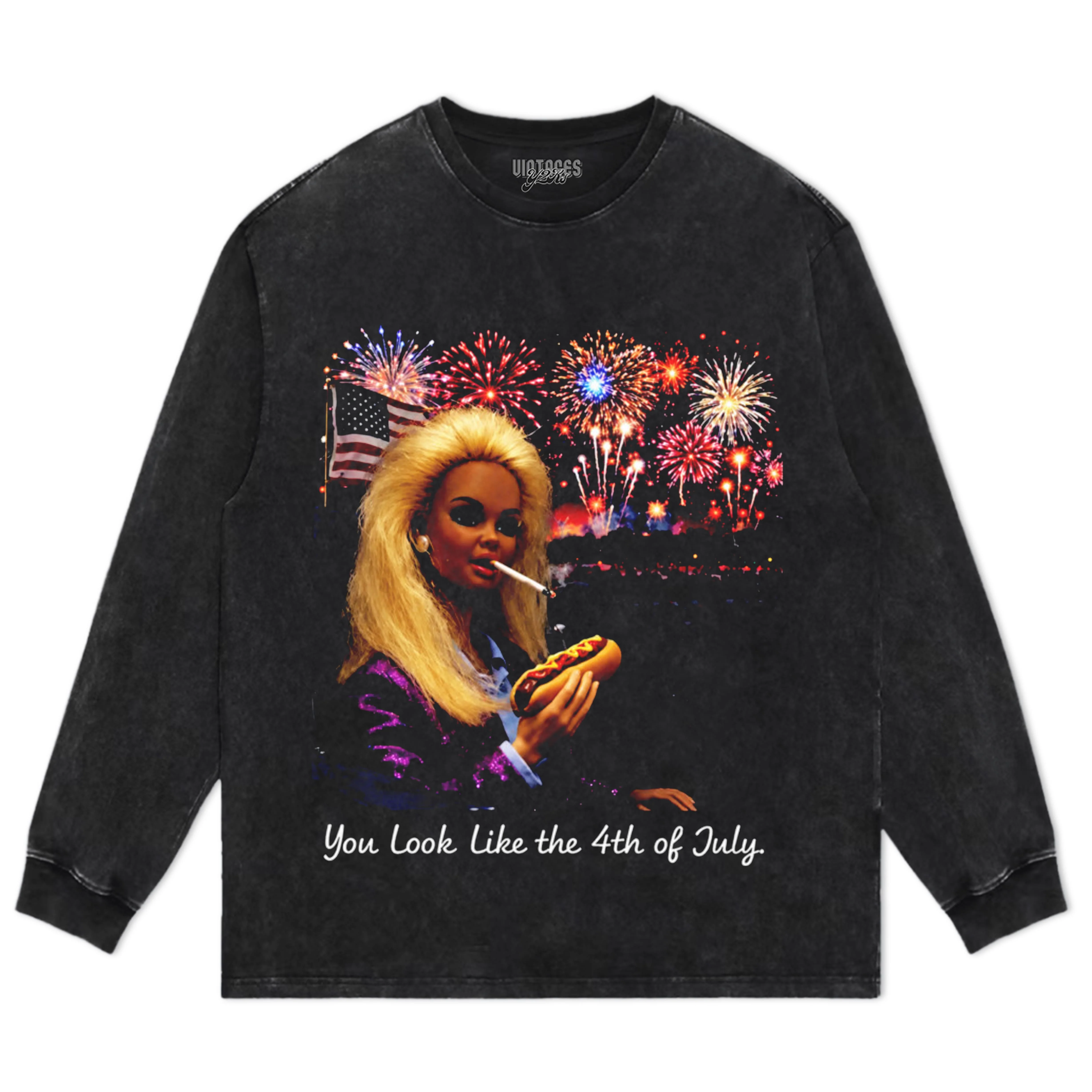 YOU LOOK LIKE THE 4TH OF JULY - BARBIE DOLL MEME TANK TOP & TEE & LONG SLEEVE & LAYERED LS & HOODIE - Image 6